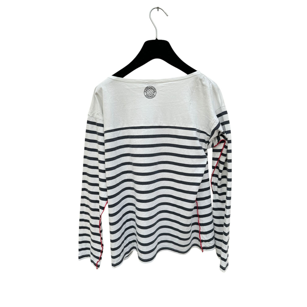 White Navy Striped long sleeves