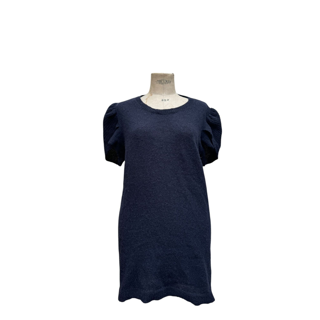 Navy wool dress