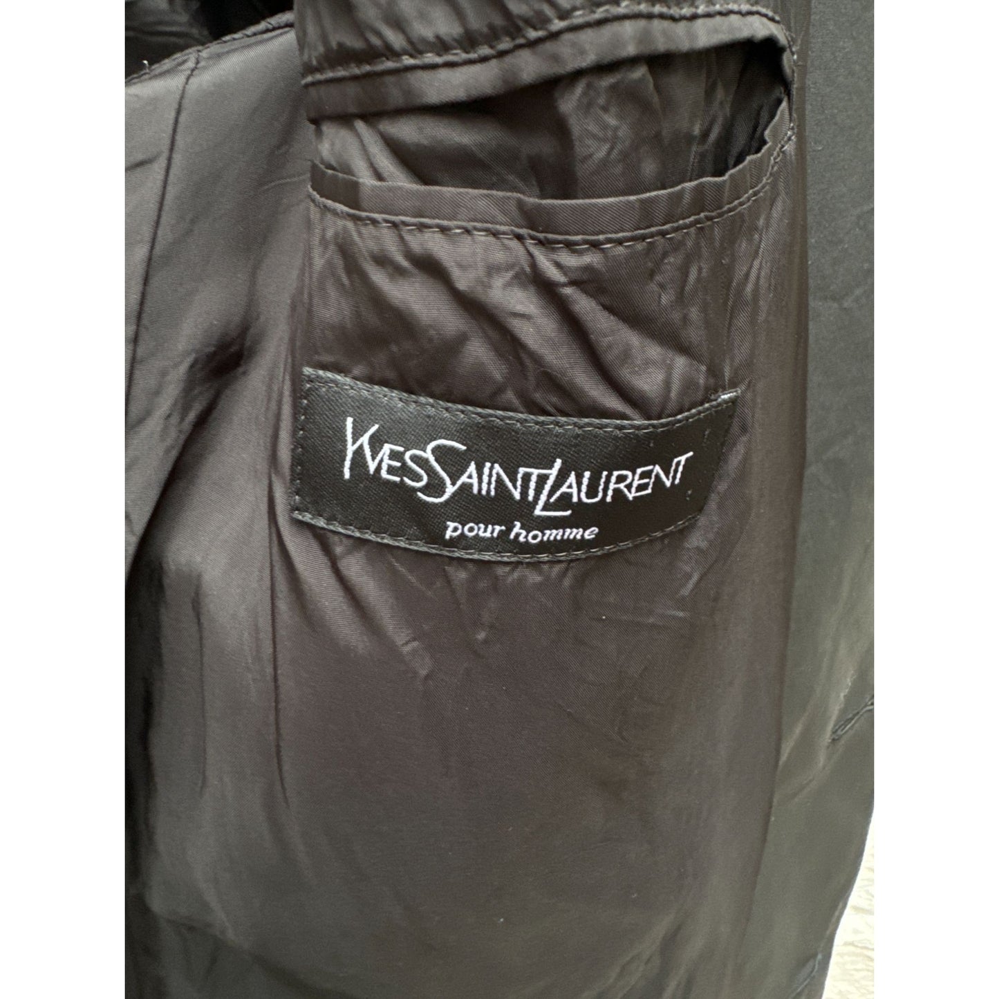 Black Nylon Mac Coat