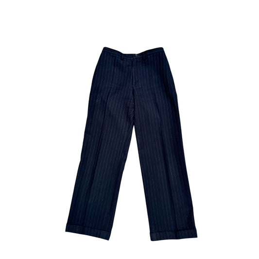 Dark Navy Wool Wide Pant