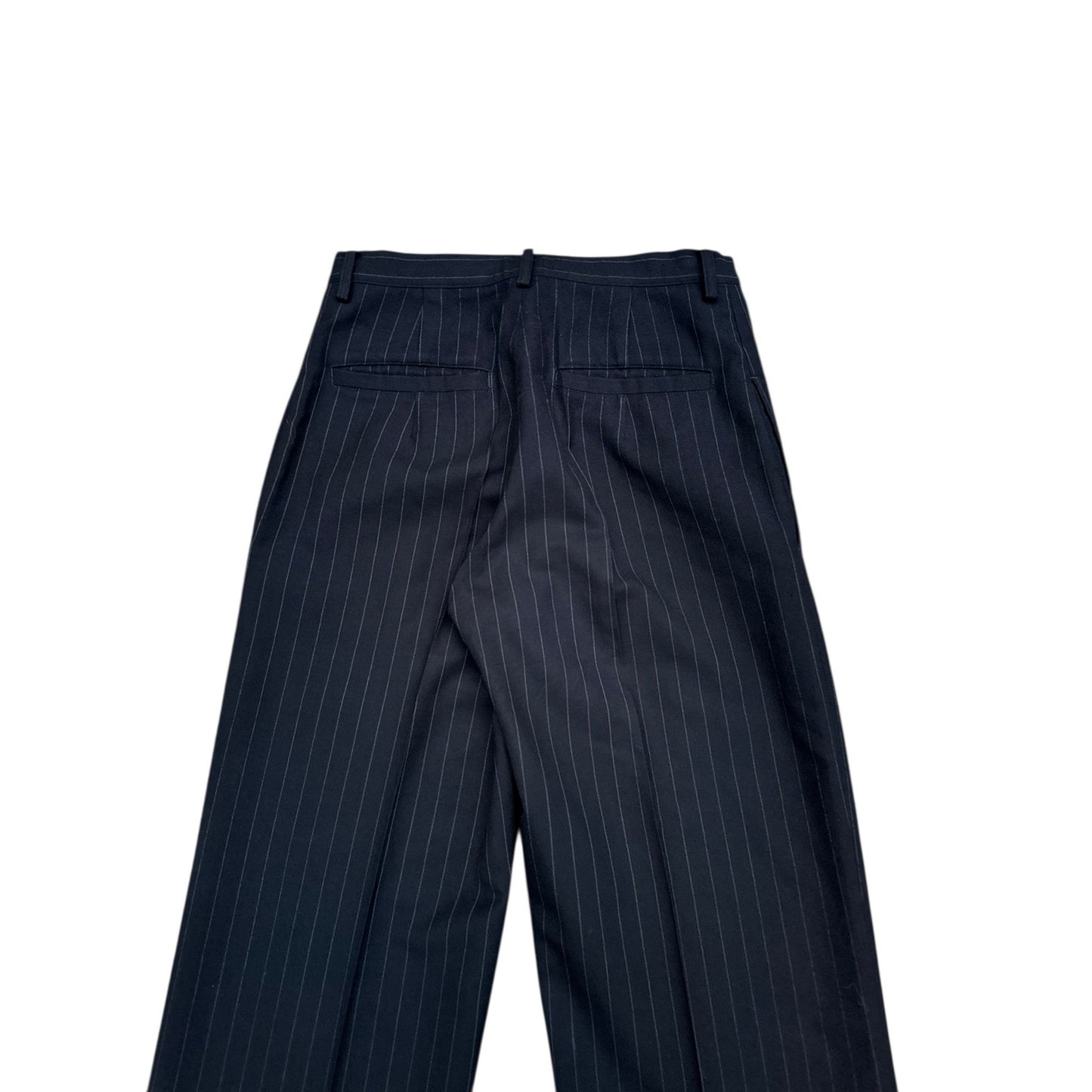 Dark Navy Wool Wide Pant