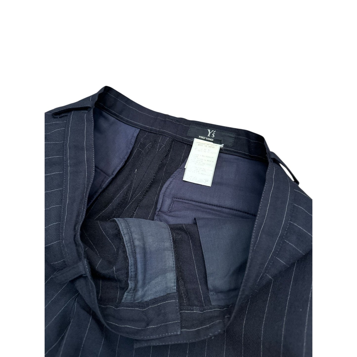 Dark Navy Wool Wide Pant