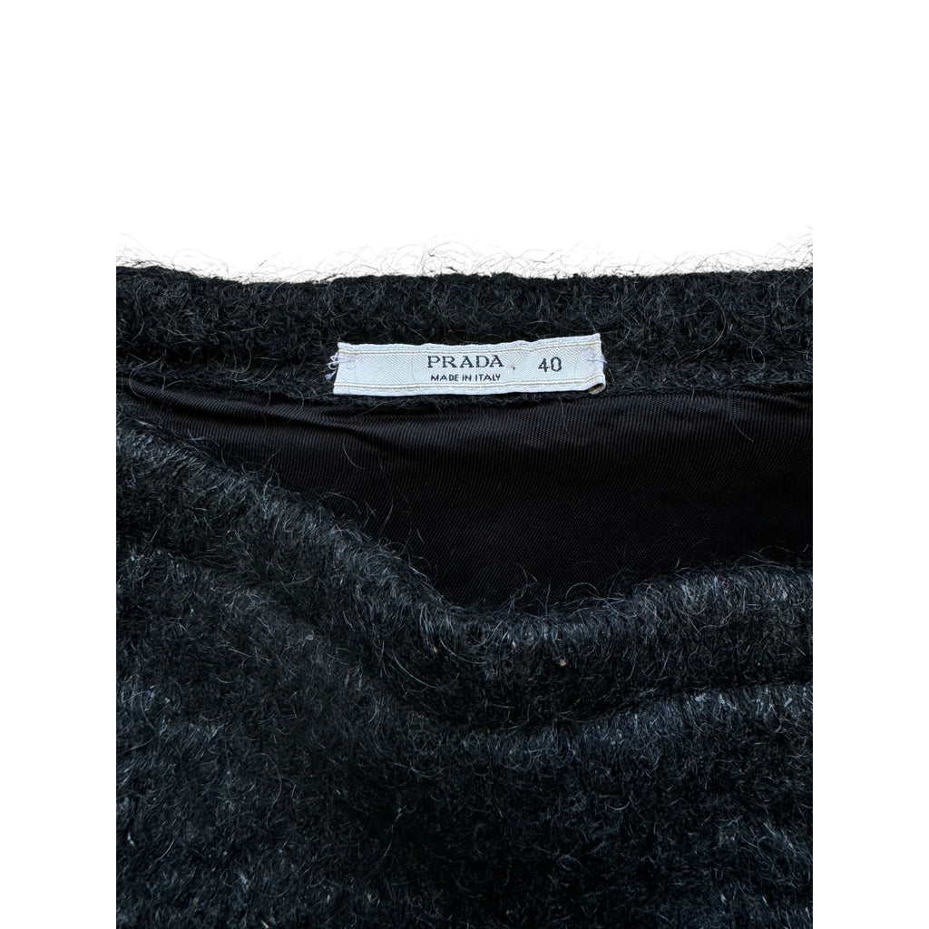 Dark Grey Mohair Wool Skirt