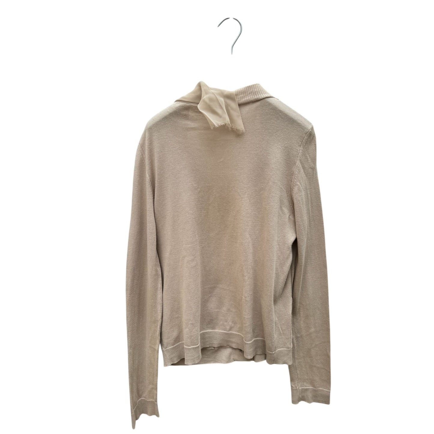  SS 2006 Beige Sheer-Trimmed Cardigan
