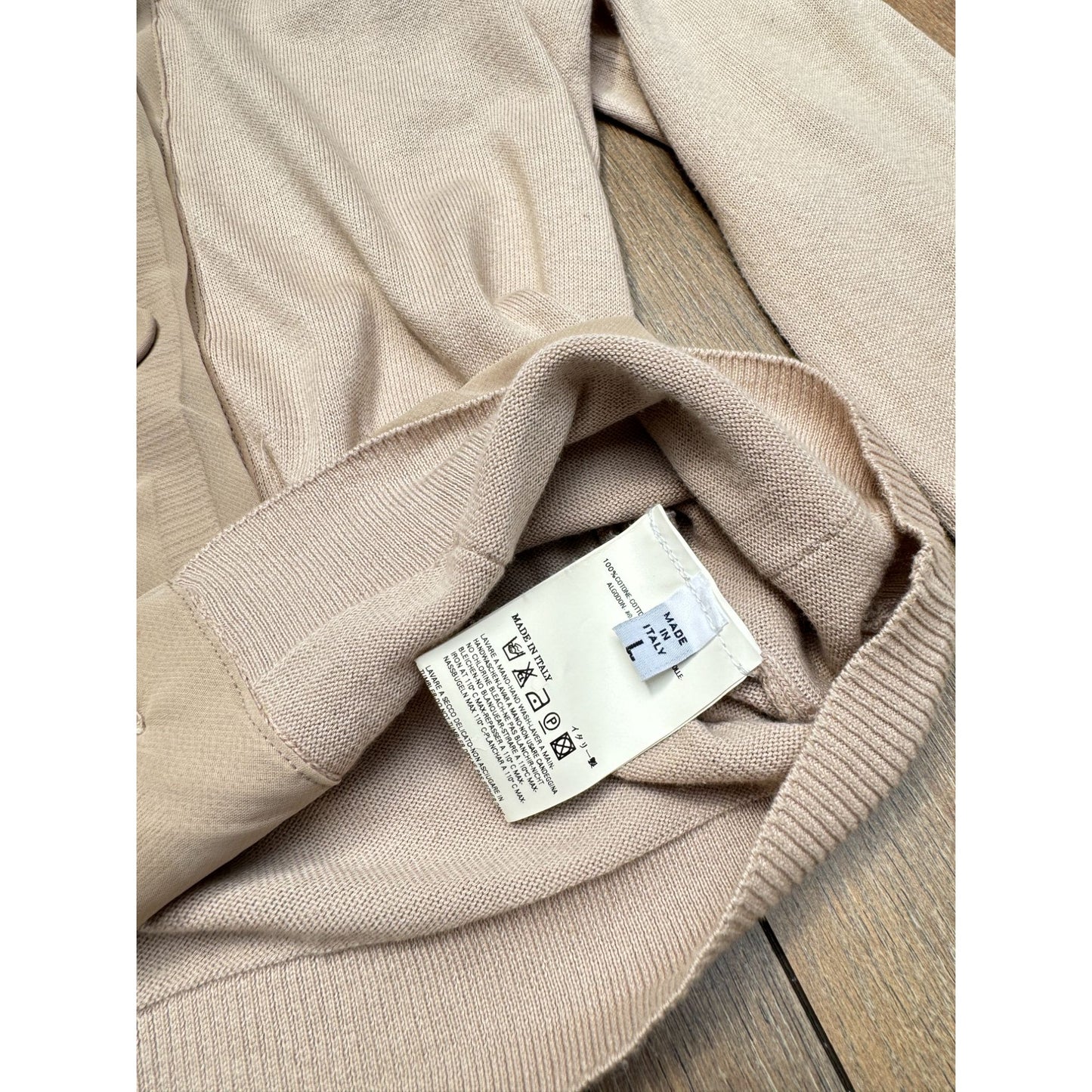  SS 2006 Beige Sheer-Trimmed Cardigan