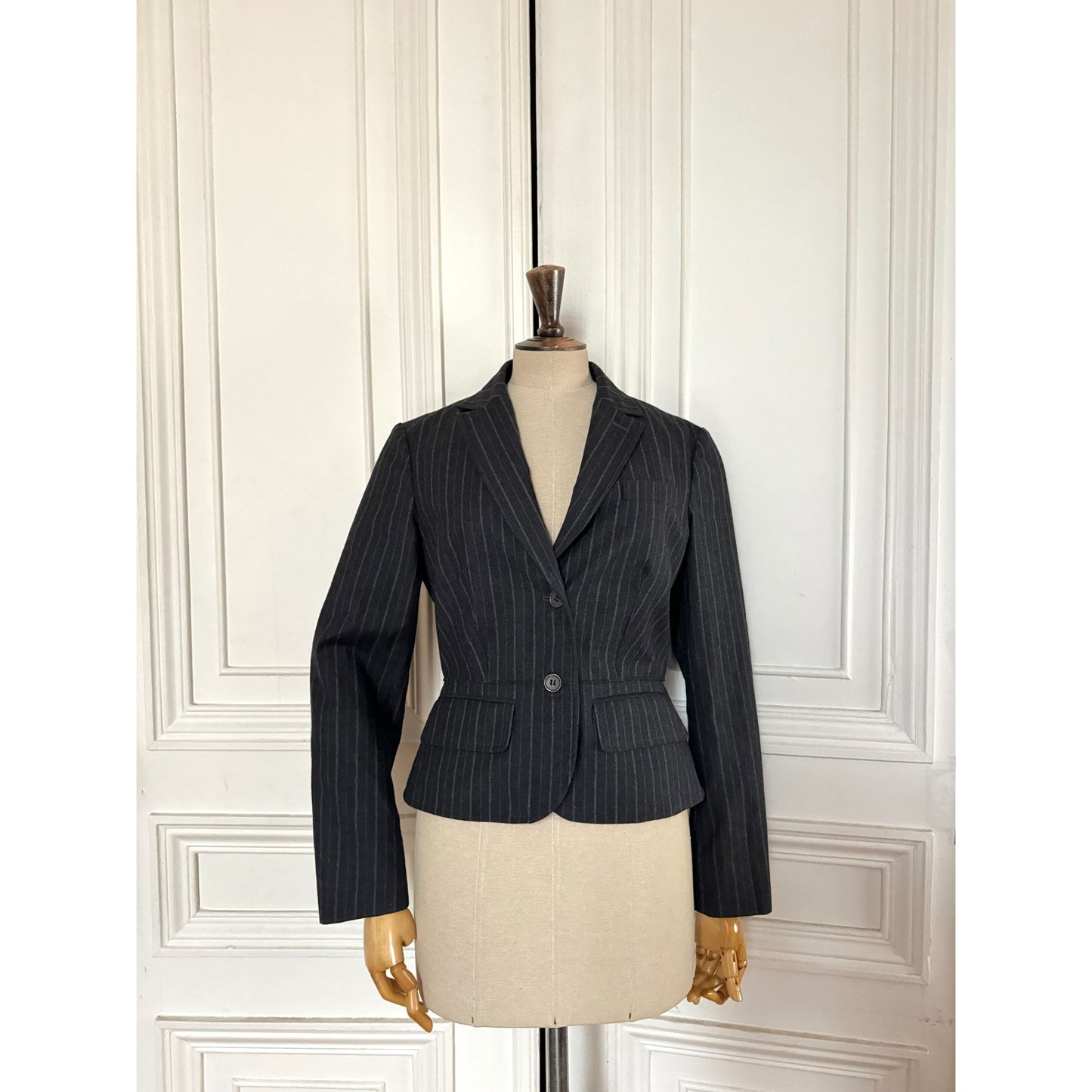 Stefano Pilati Fall/Winter 2007 Dark Grey Pinstripe Wool Jacket