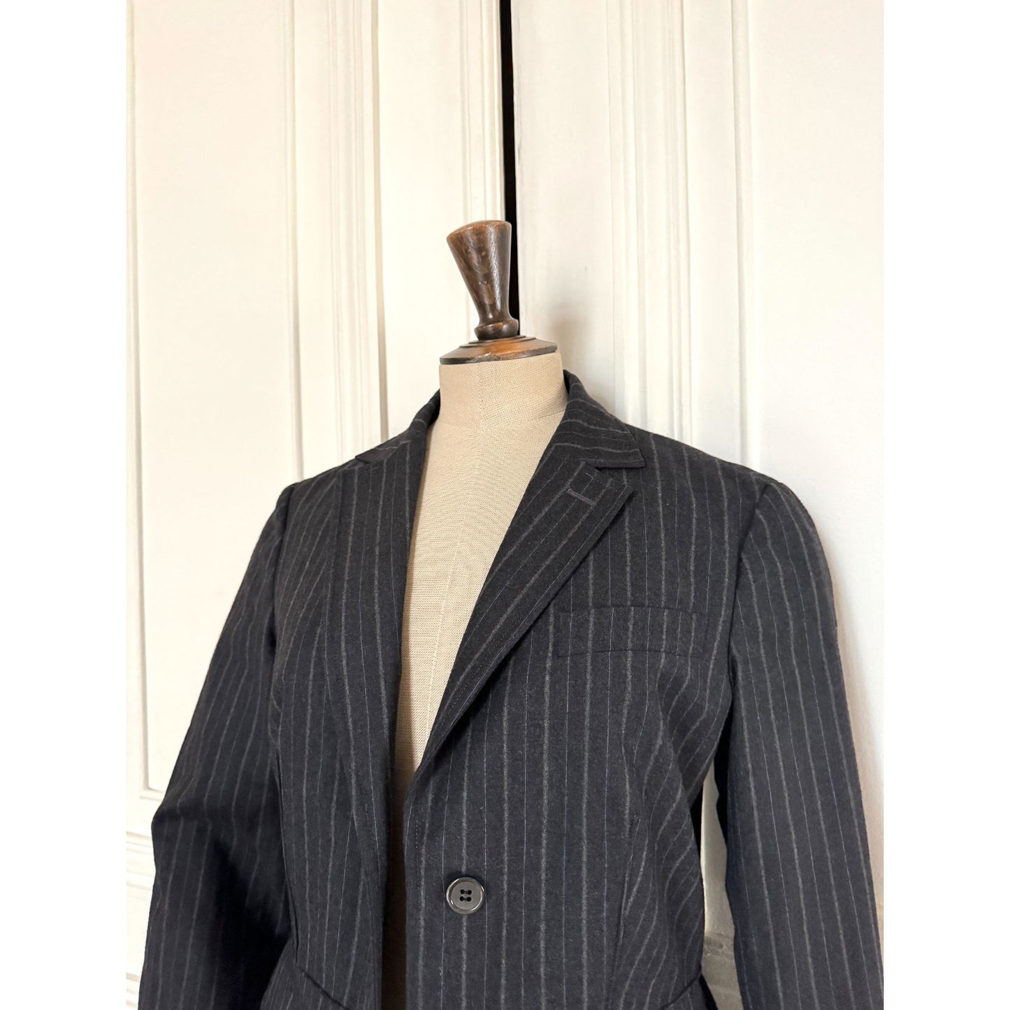 Stefano Pilati Fall/Winter 2007 Dark Grey Pinstripe Wool Jacket