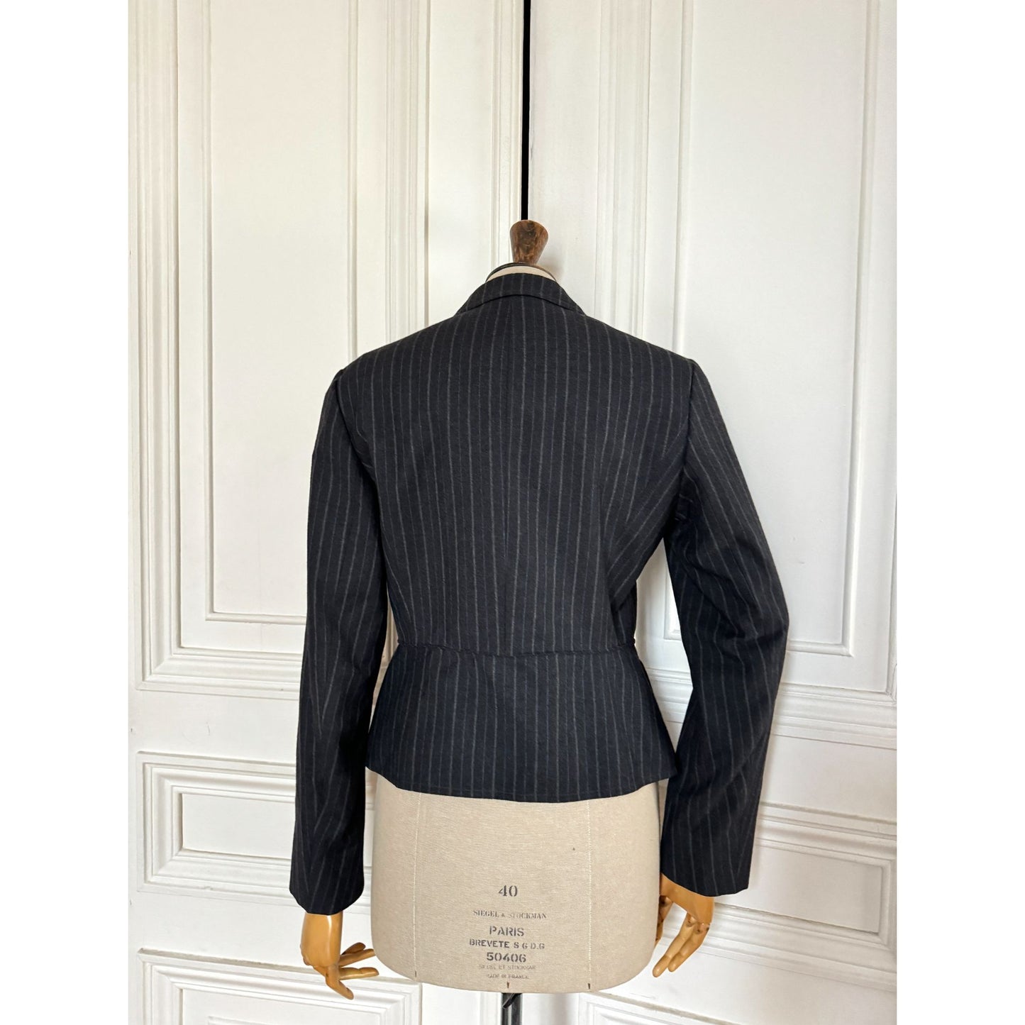 Stefano Pilati Fall/Winter 2007 Dark Grey Pinstripe Wool Jacket