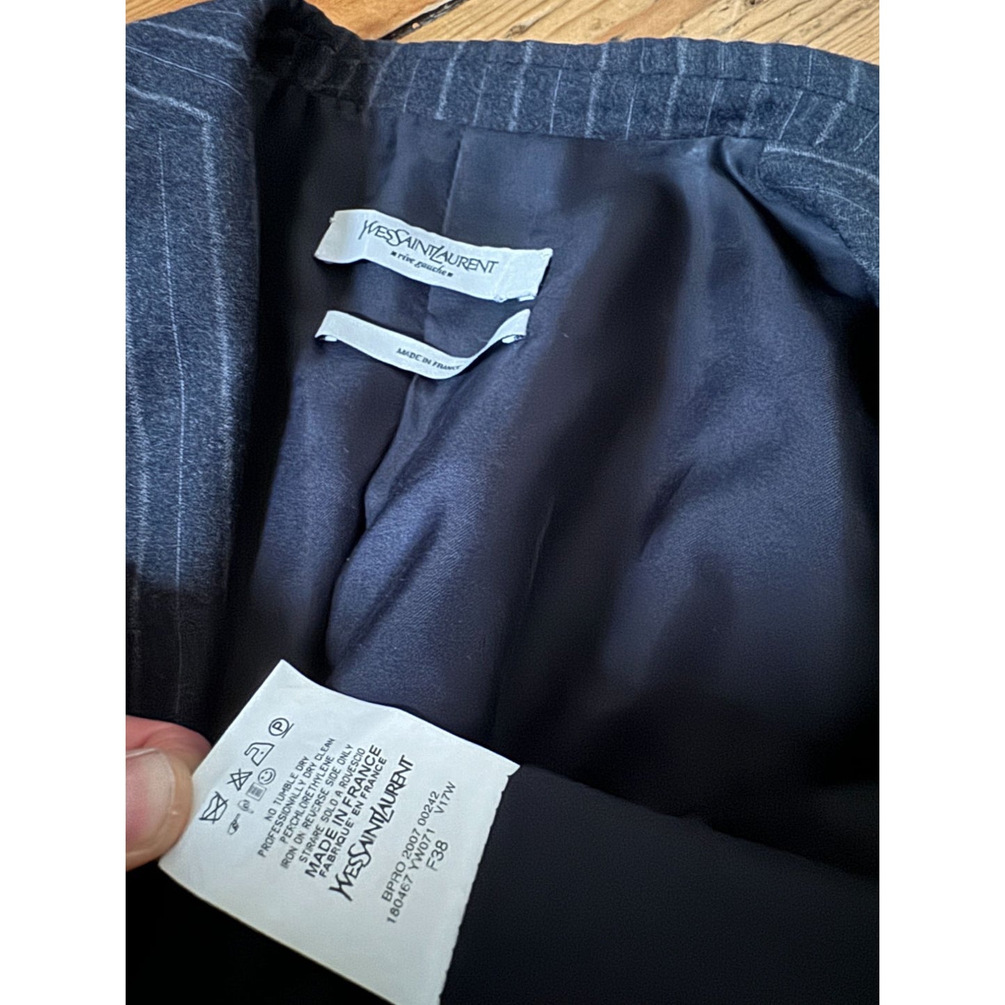 Stefano Pilati Fall/Winter 2007 Dark Grey Pinstripe Wool Jacket