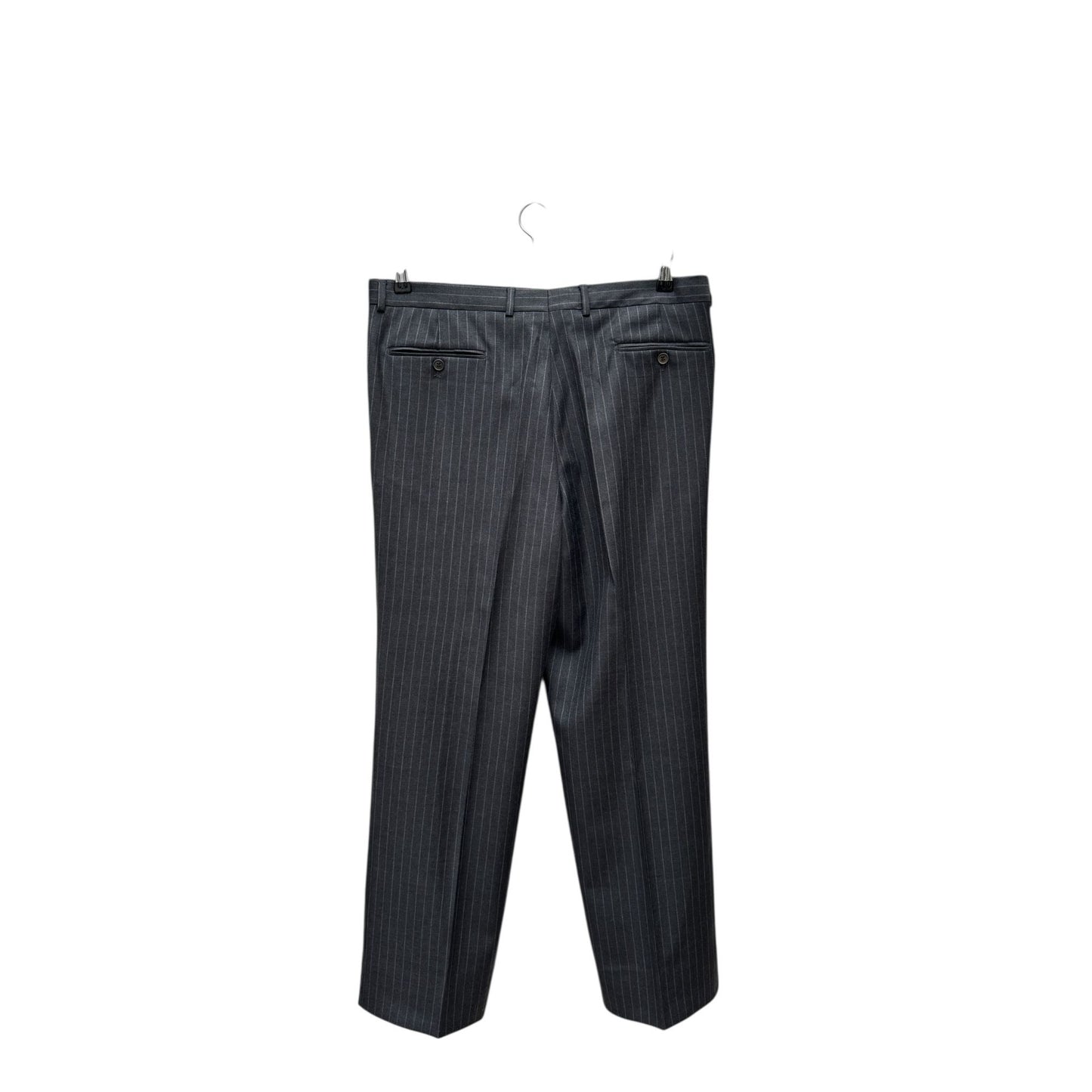 Yves Saint Laurent x Loro Piana Dark Grey Pinstripe Wool Suit Size EU 52 / US 42R