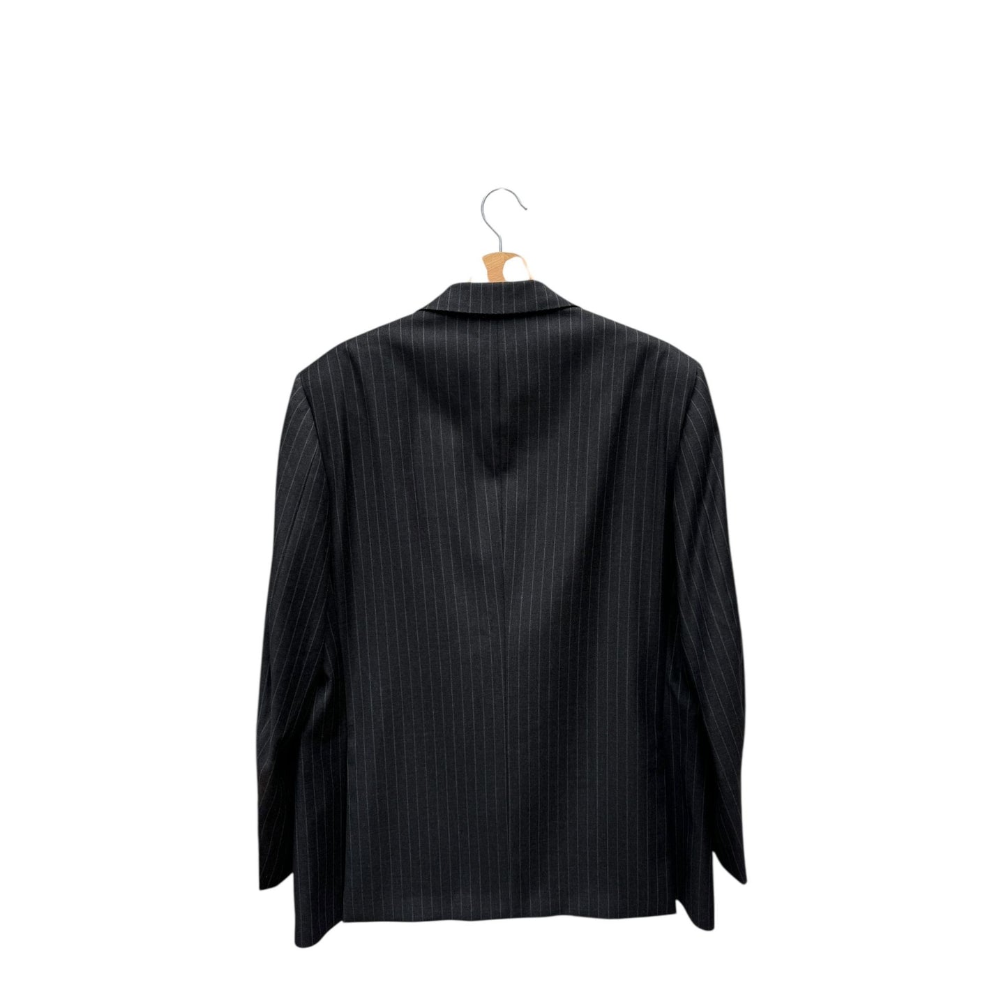 Yves Saint Laurent x Loro Piana Dark Grey Pinstripe Wool Suit Size EU 52 / US 42R