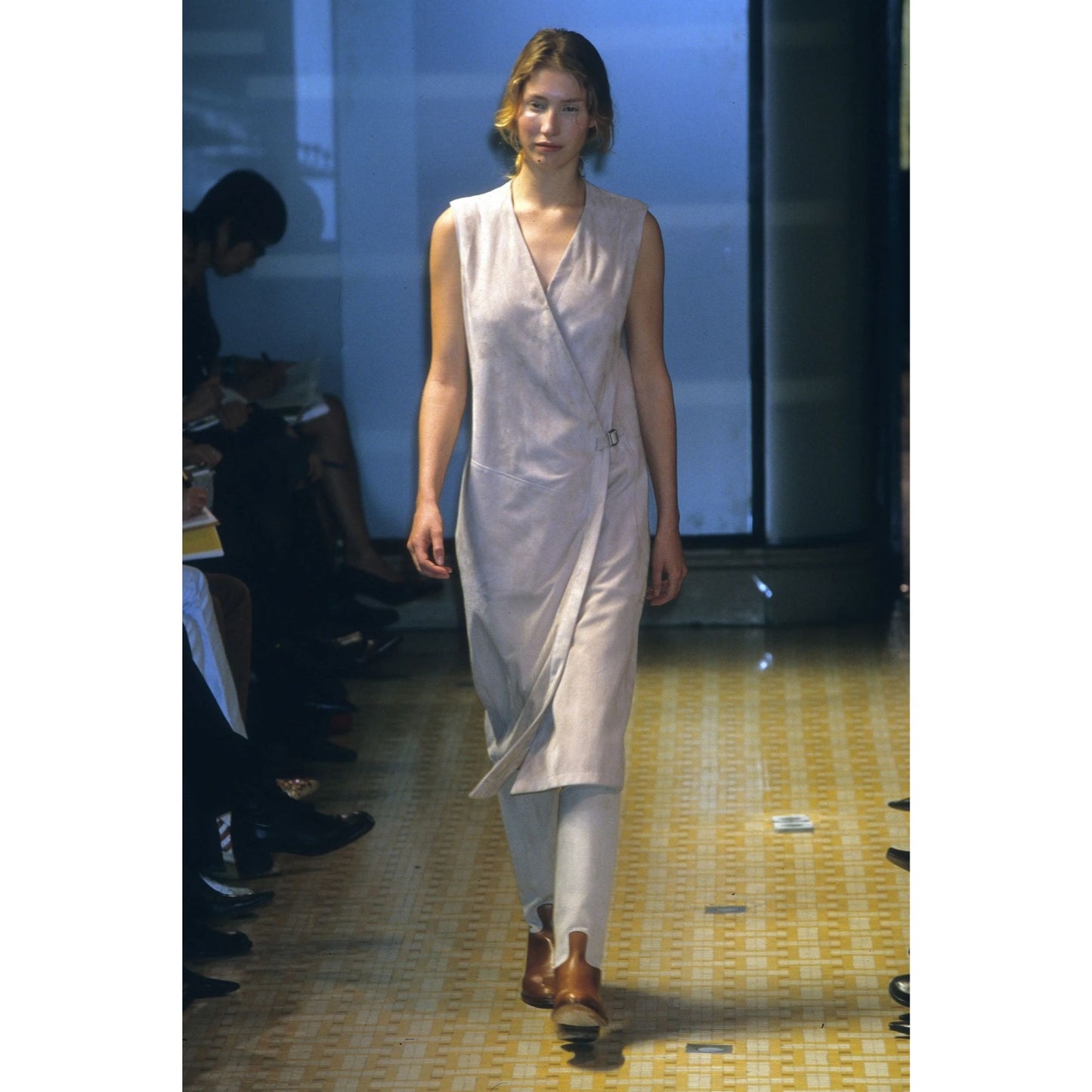 Hermes by Martin Margiela Spring/Summer 2002 Red Linen Wrap Dress