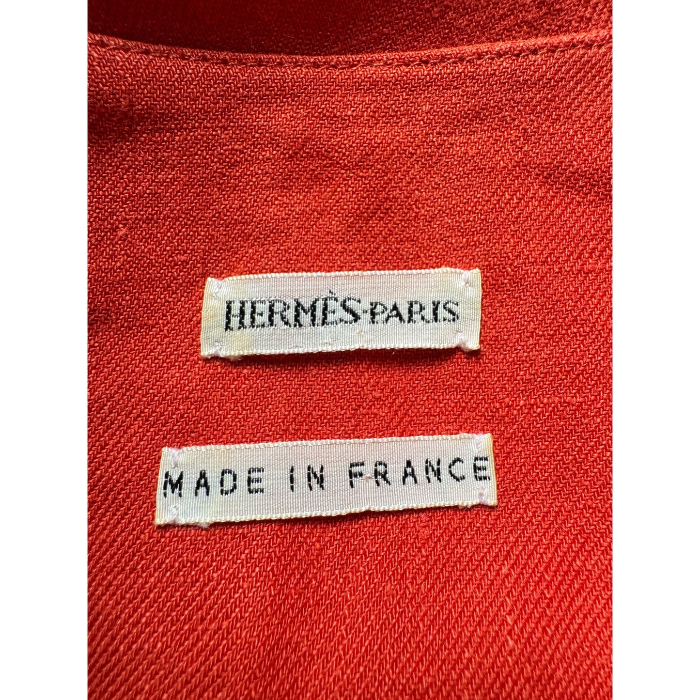 Hermes by Martin Margiela Spring/Summer 2002 Red Linen Wrap Dress