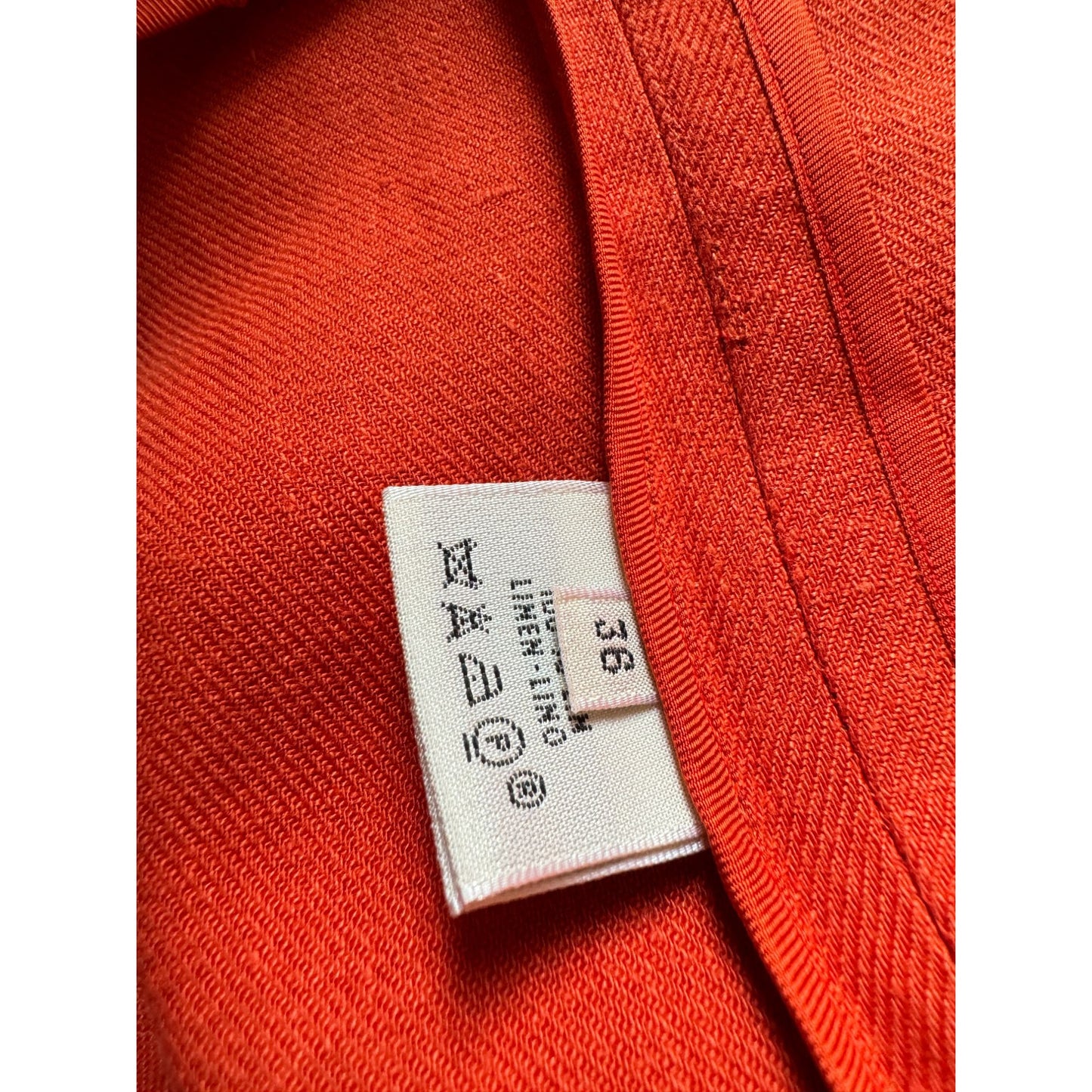 Hermes by Martin Margiela Spring/Summer 2002 Red Linen Wrap Dress