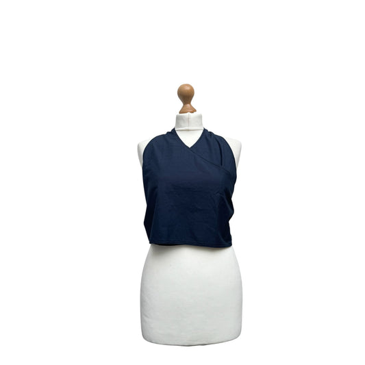 Navy Cotton Open Back Top  Size IT 40