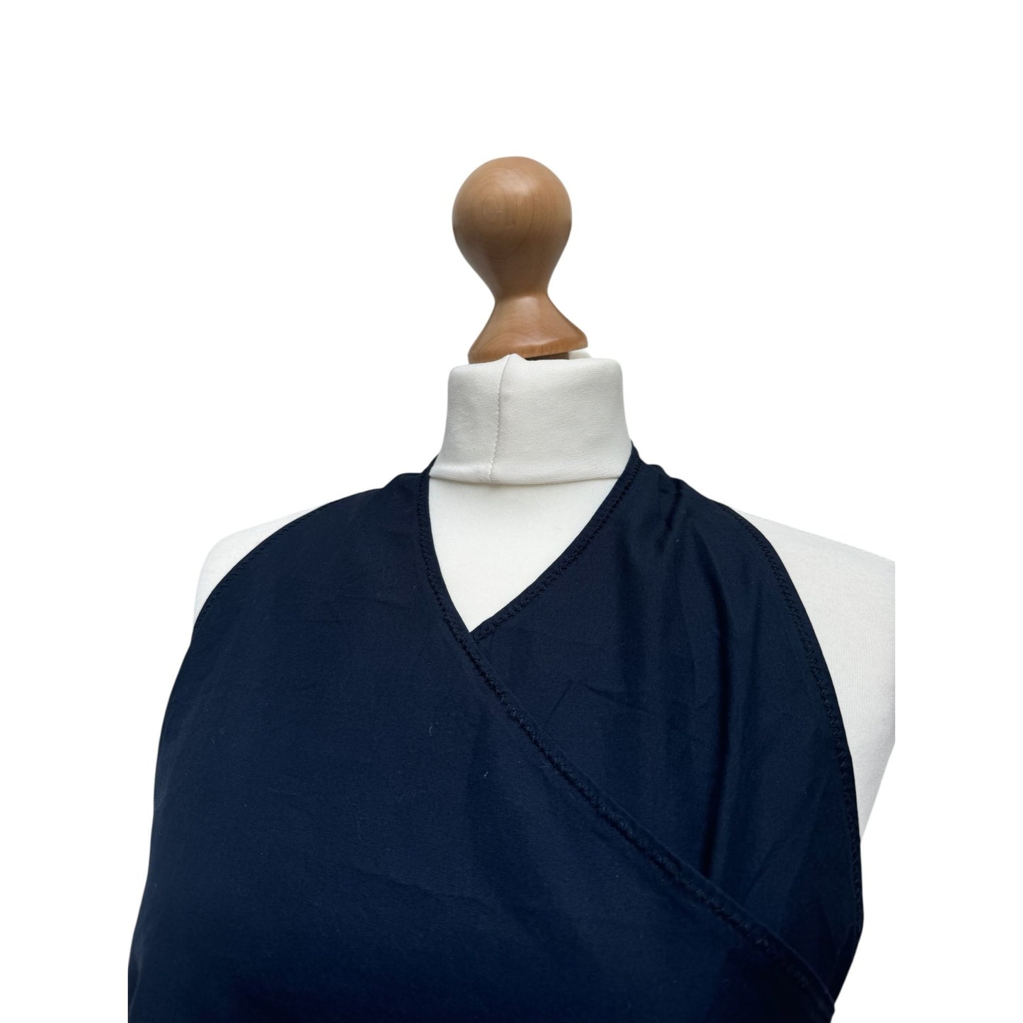Navy Cotton Open Back Top  Size IT 40