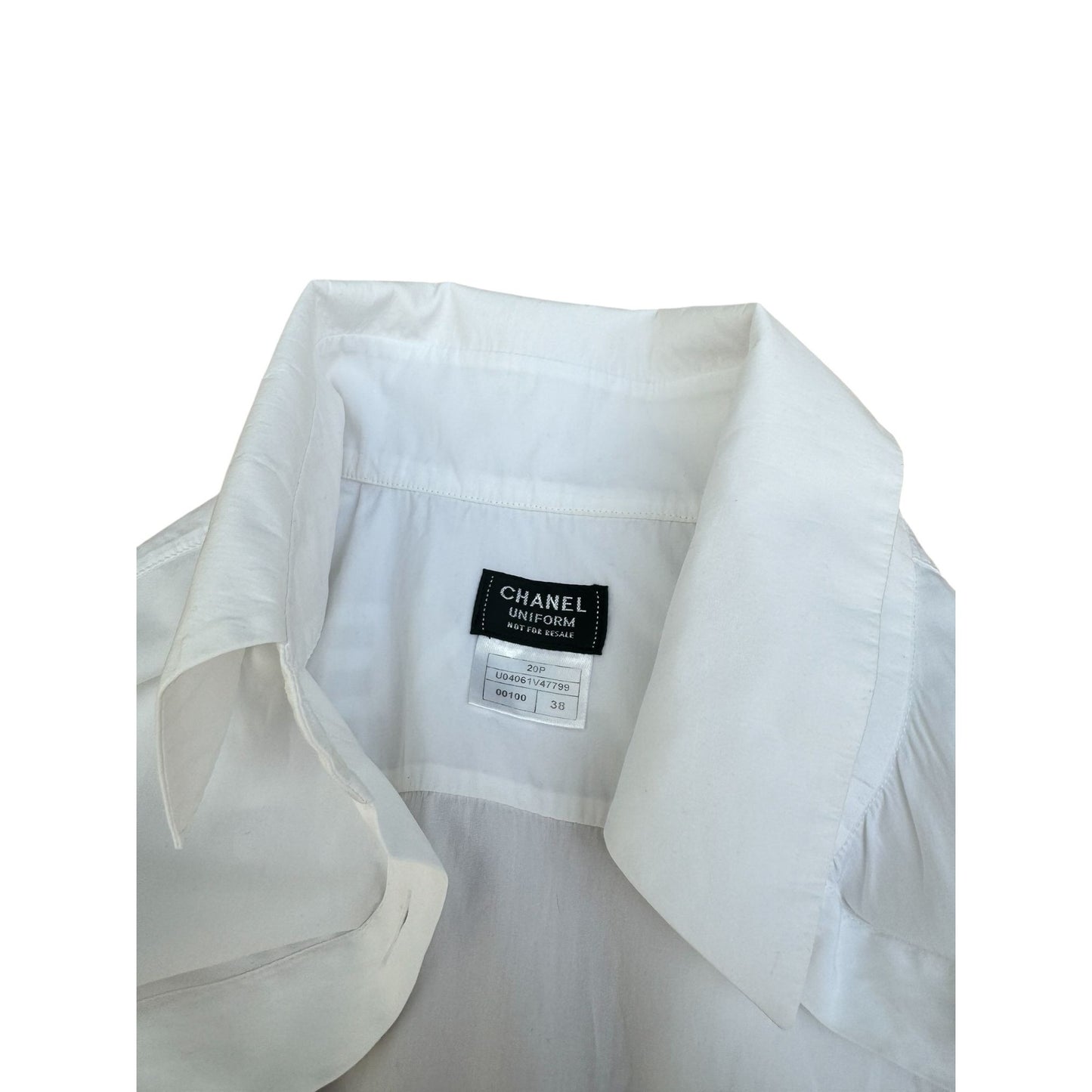 2020 White Cotton Cropped Shirt