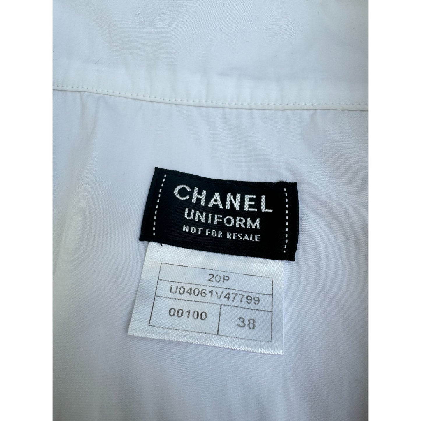 2020 White Cotton Cropped Shirt