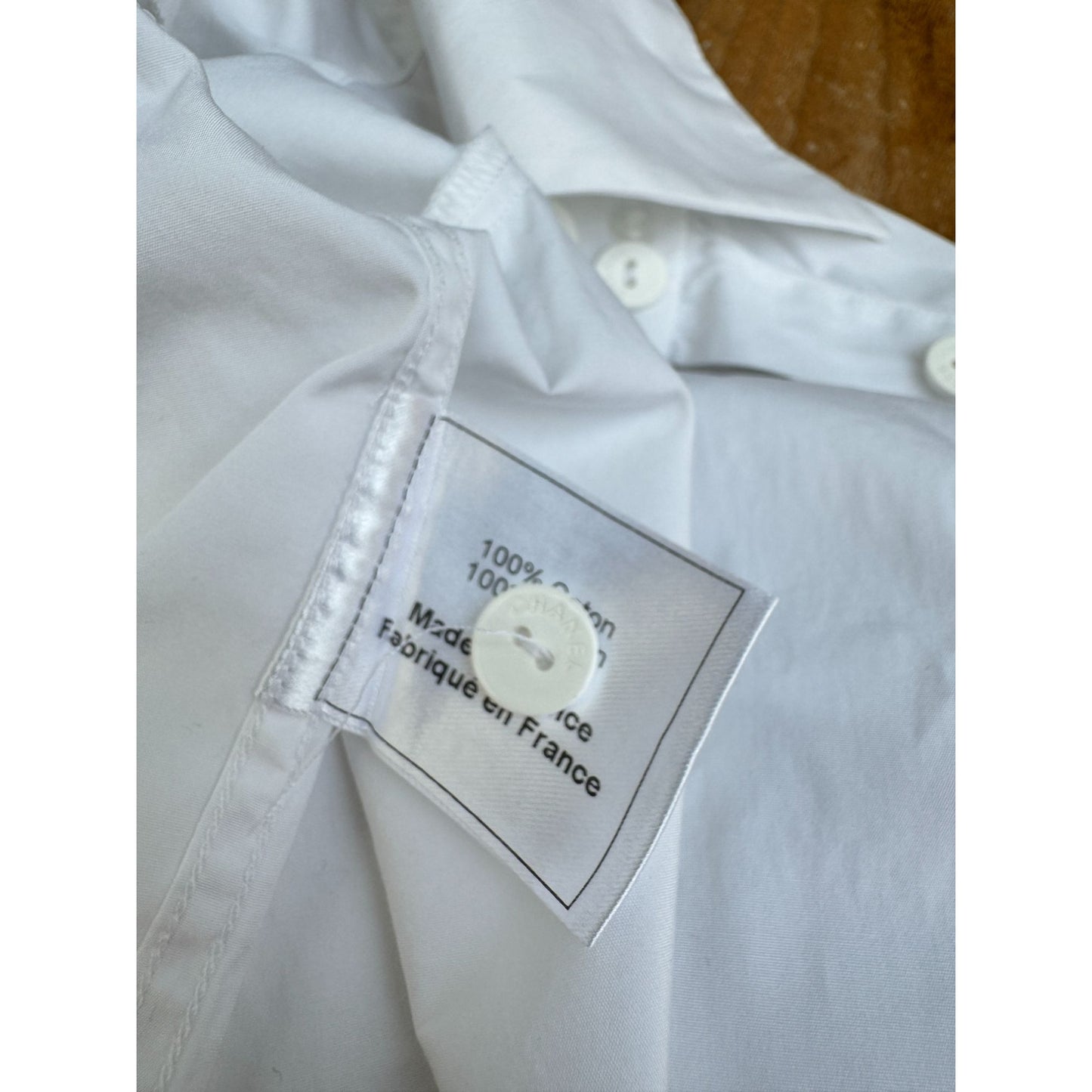 2020 White Cotton Cropped Shirt