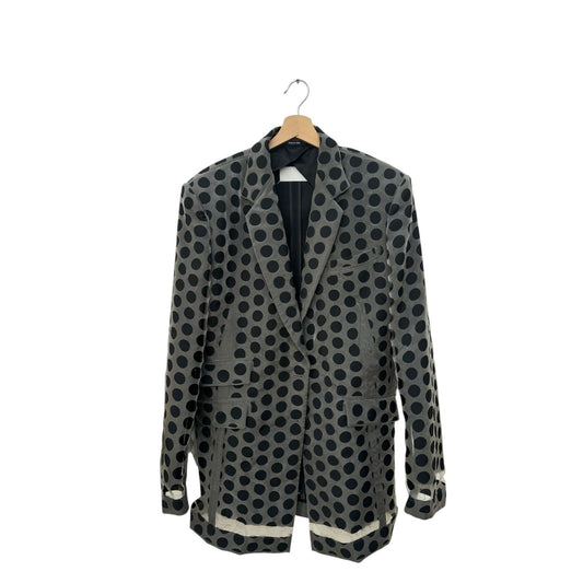1/1 SS 2020 Grey & Black Polka Dot Sheer Blazer
