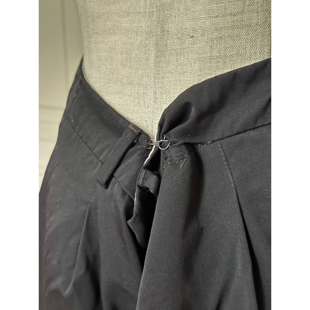Black Oversized Wool Trousers
