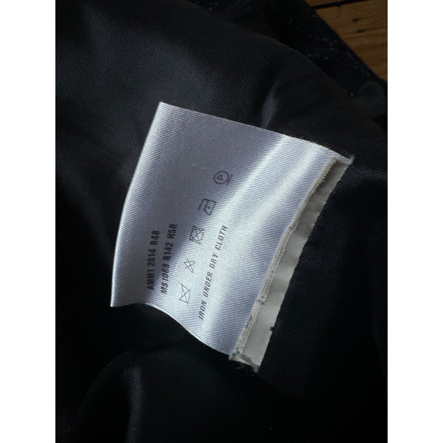 Navy Wool Pinstripe Coat 