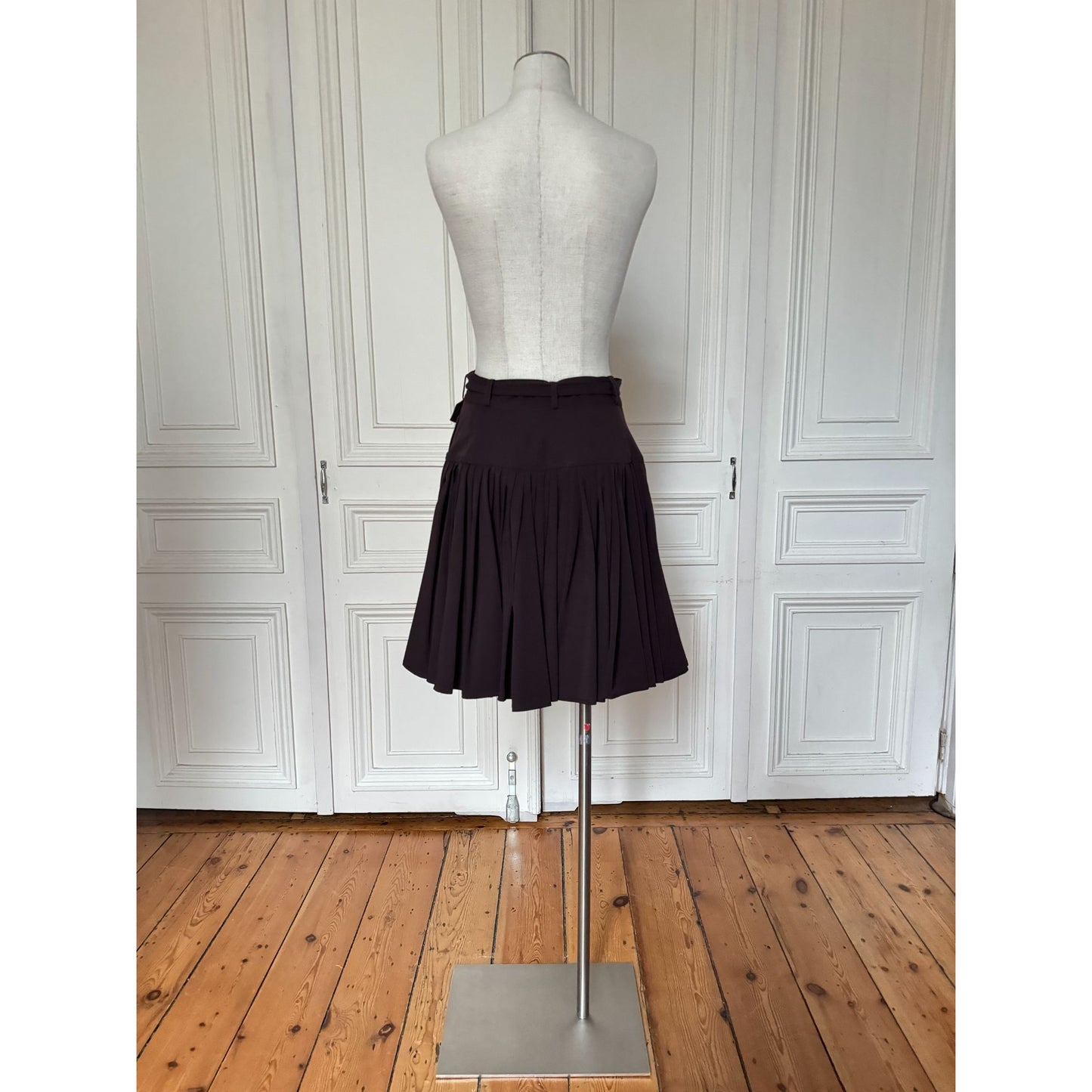 1990s Brown Wool Skirt Suit