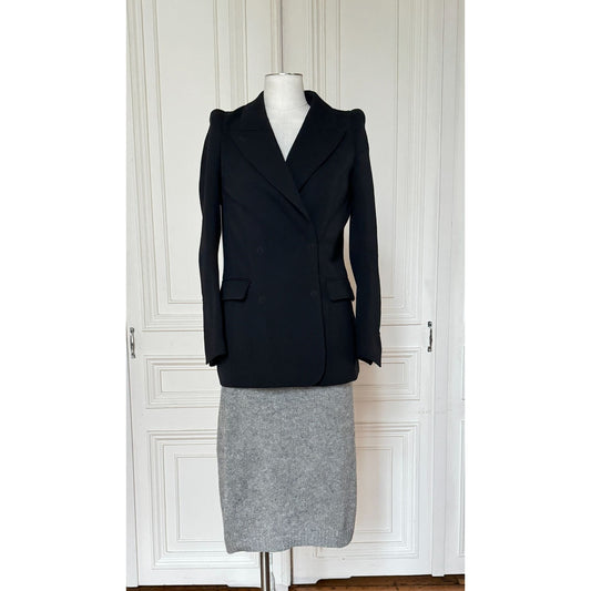 2012 Reedition Black Double Breasted Wool Jacket