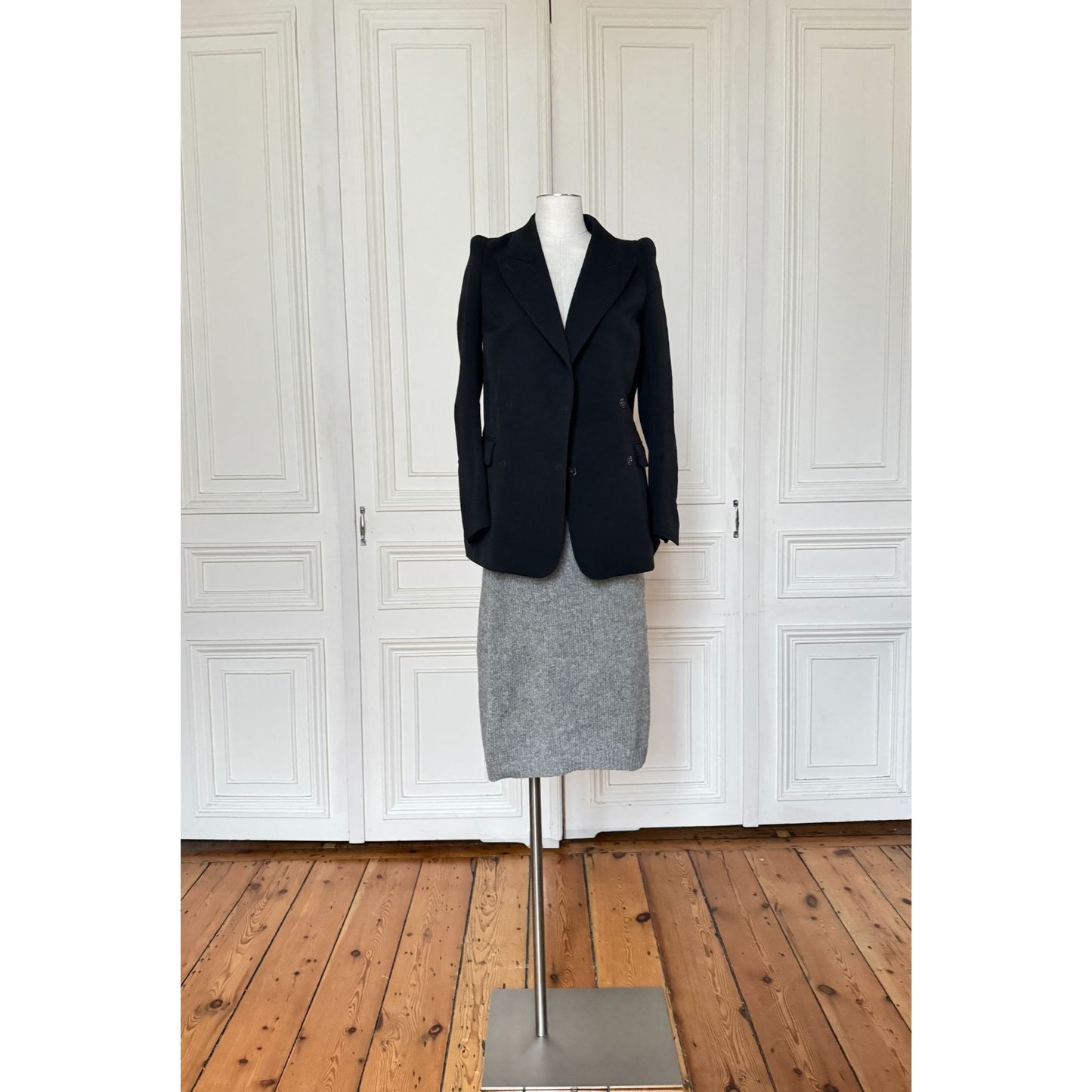 2012 Reedition Black Double Breasted Wool Jacket