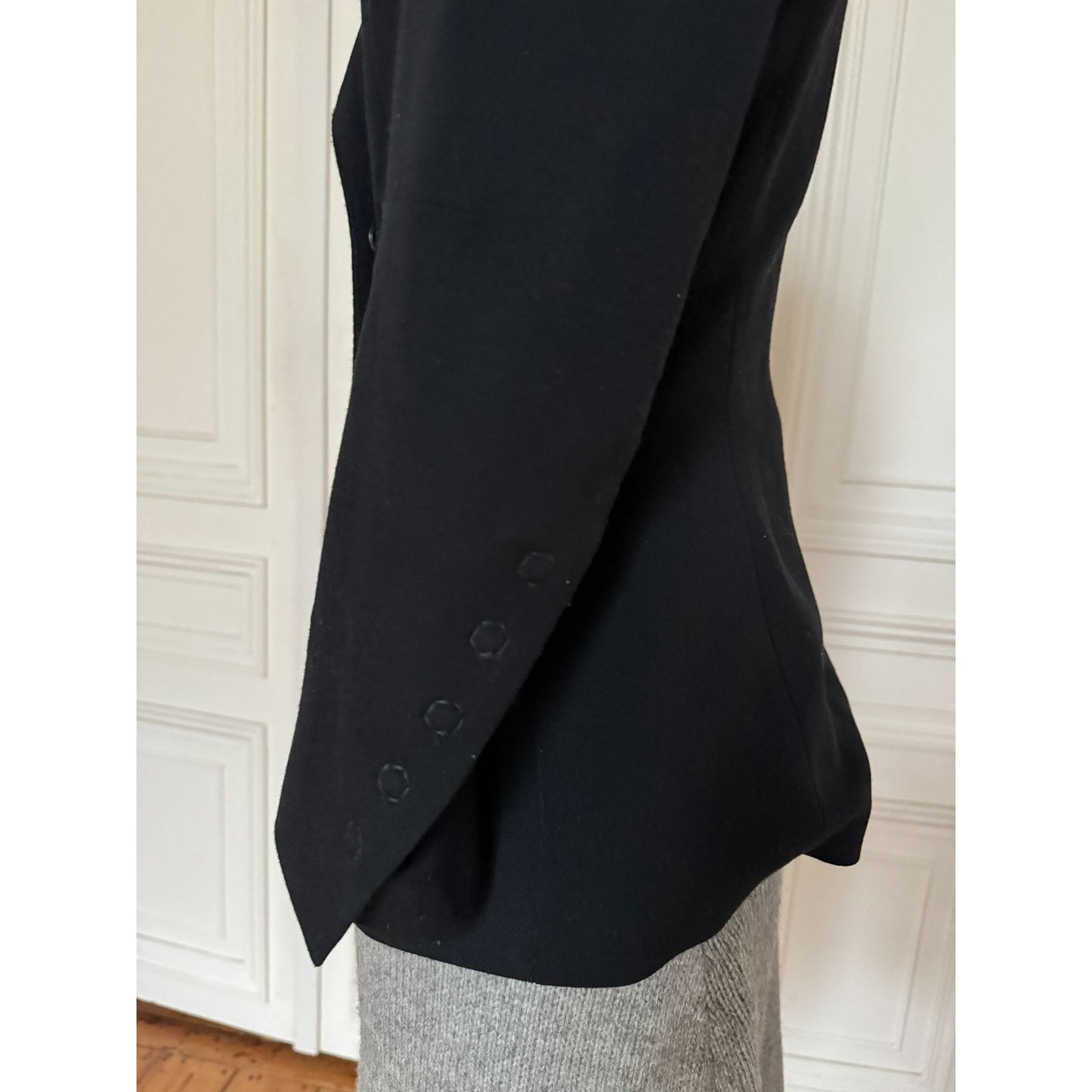 2012 Reedition Black Double Breasted Wool Jacket