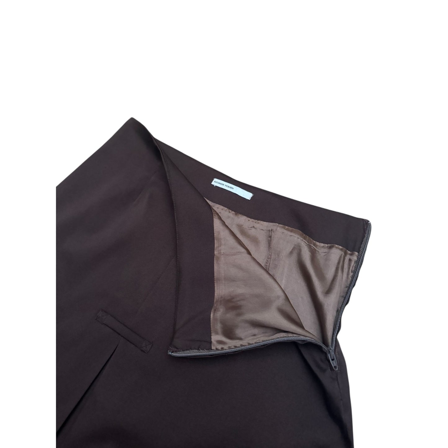 1990s Brown Wool Skirt 