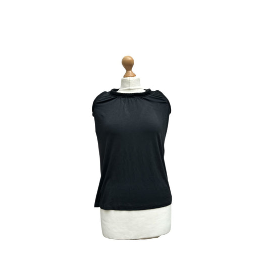 Iconic 4-Stitches Black Top