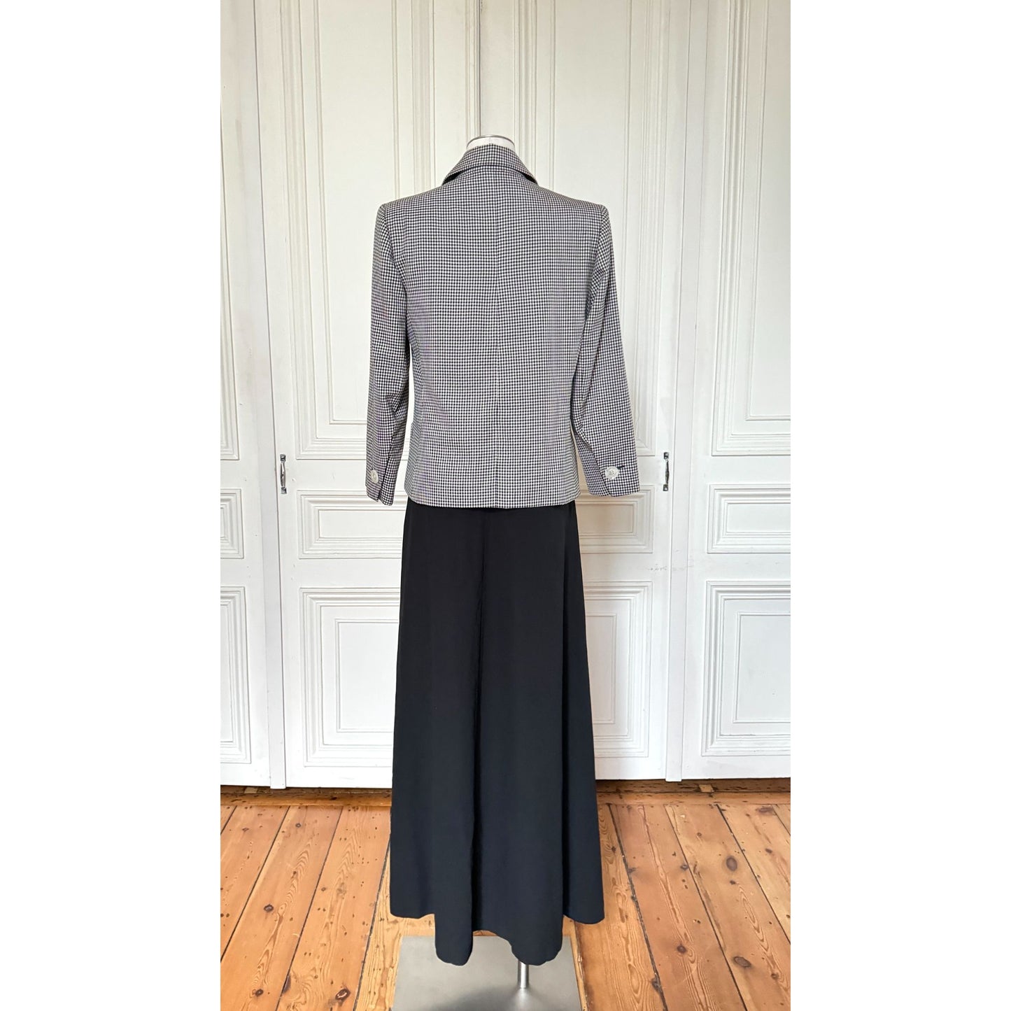 Houndstooth Wool Blazer Jacket 