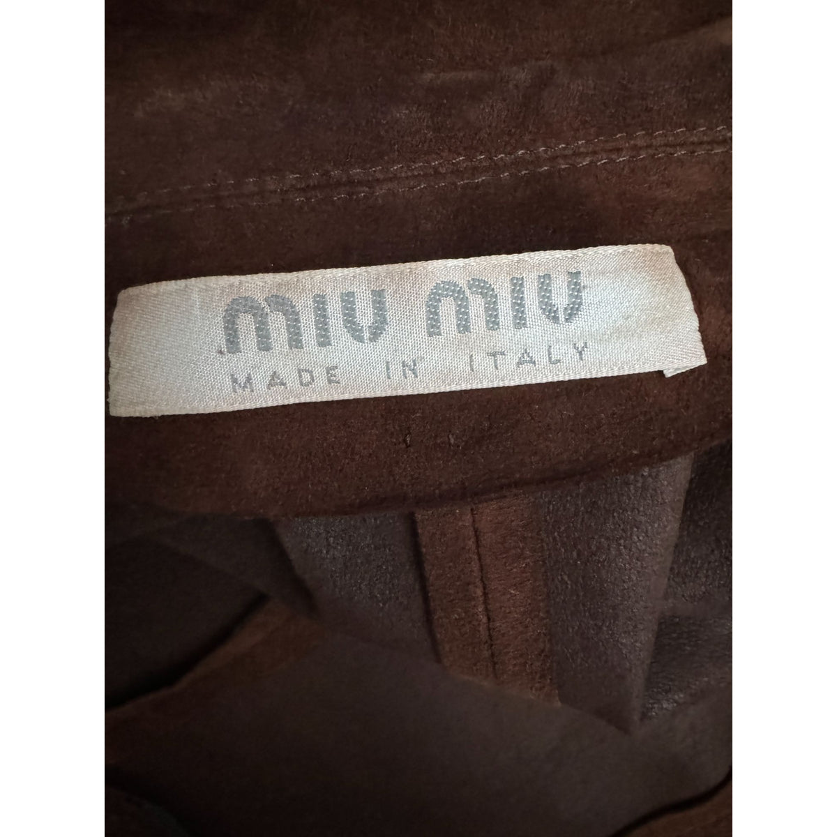 2000s Brown Suede Lambskin Two-Piece Set
