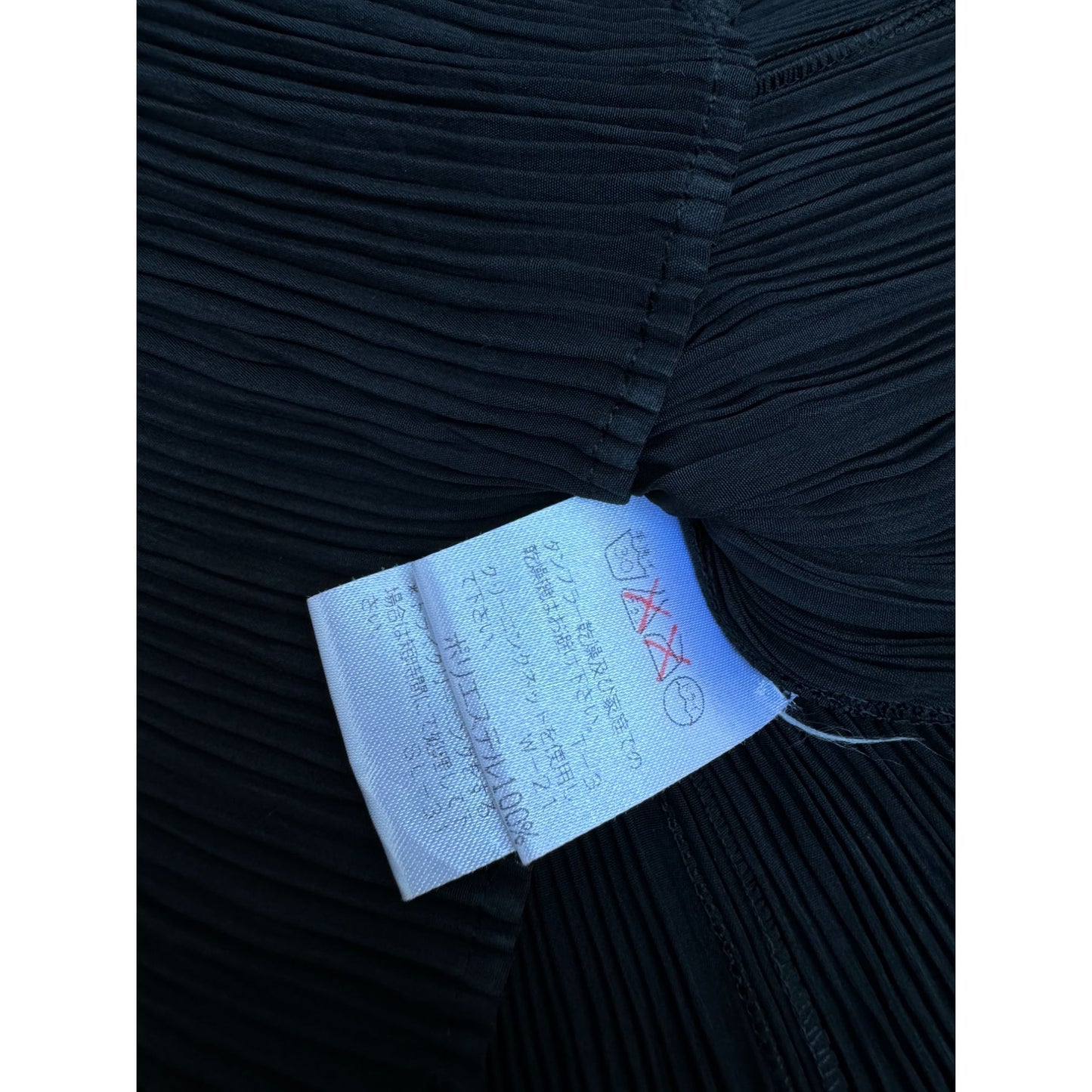 Vintage Black Pleated Blouse
