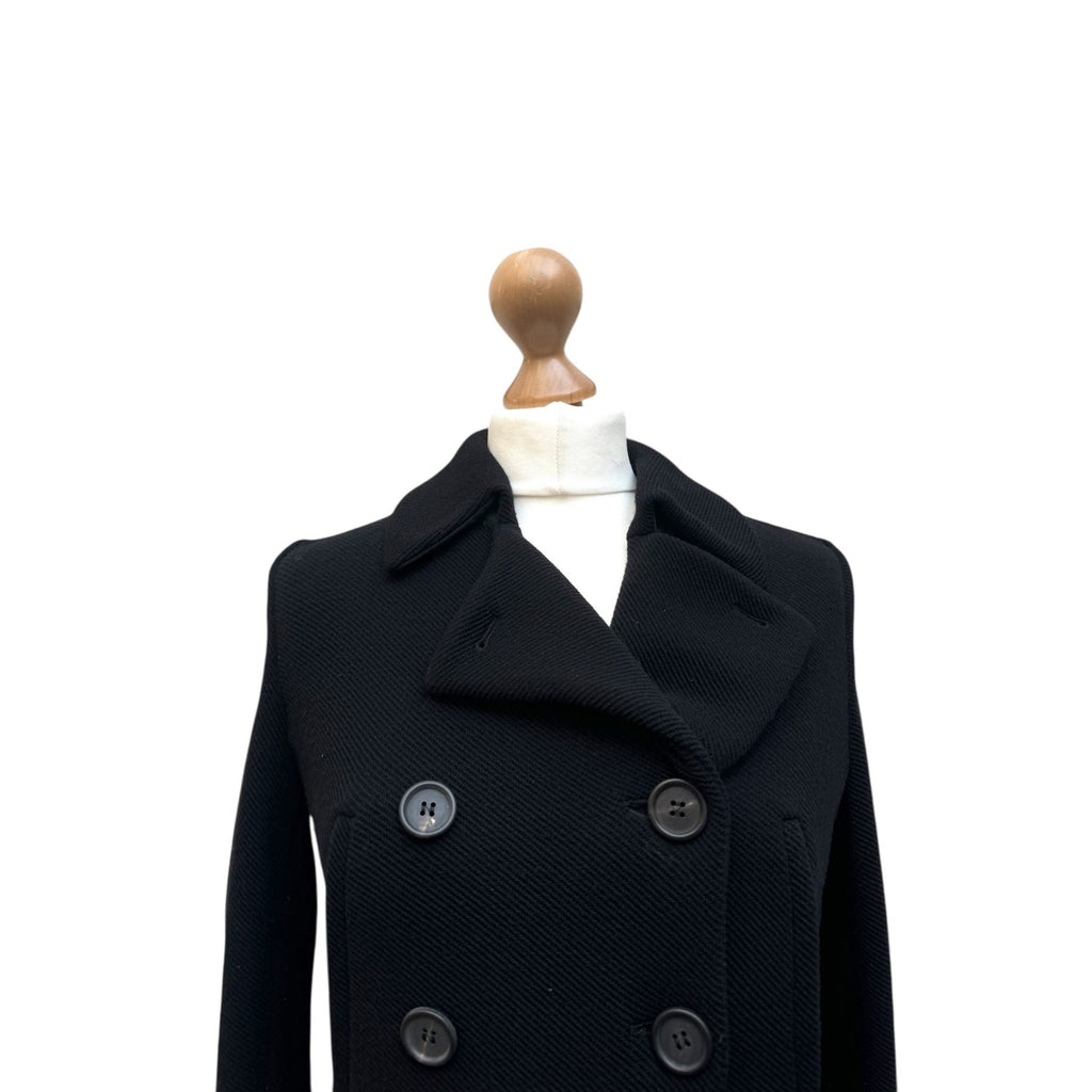 Black Wool Double-Breasted Jacket