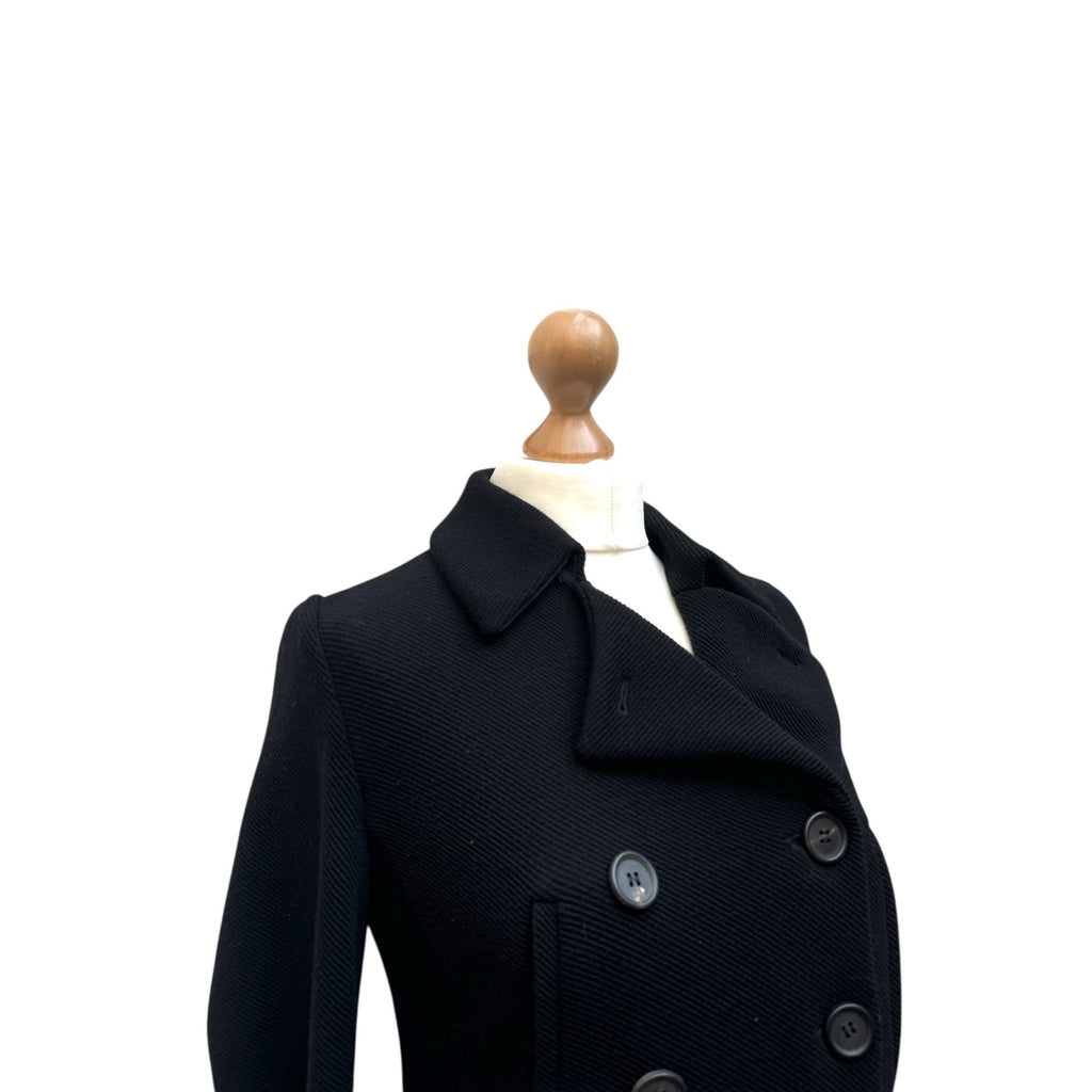 Black Wool Double-Breasted Jacket