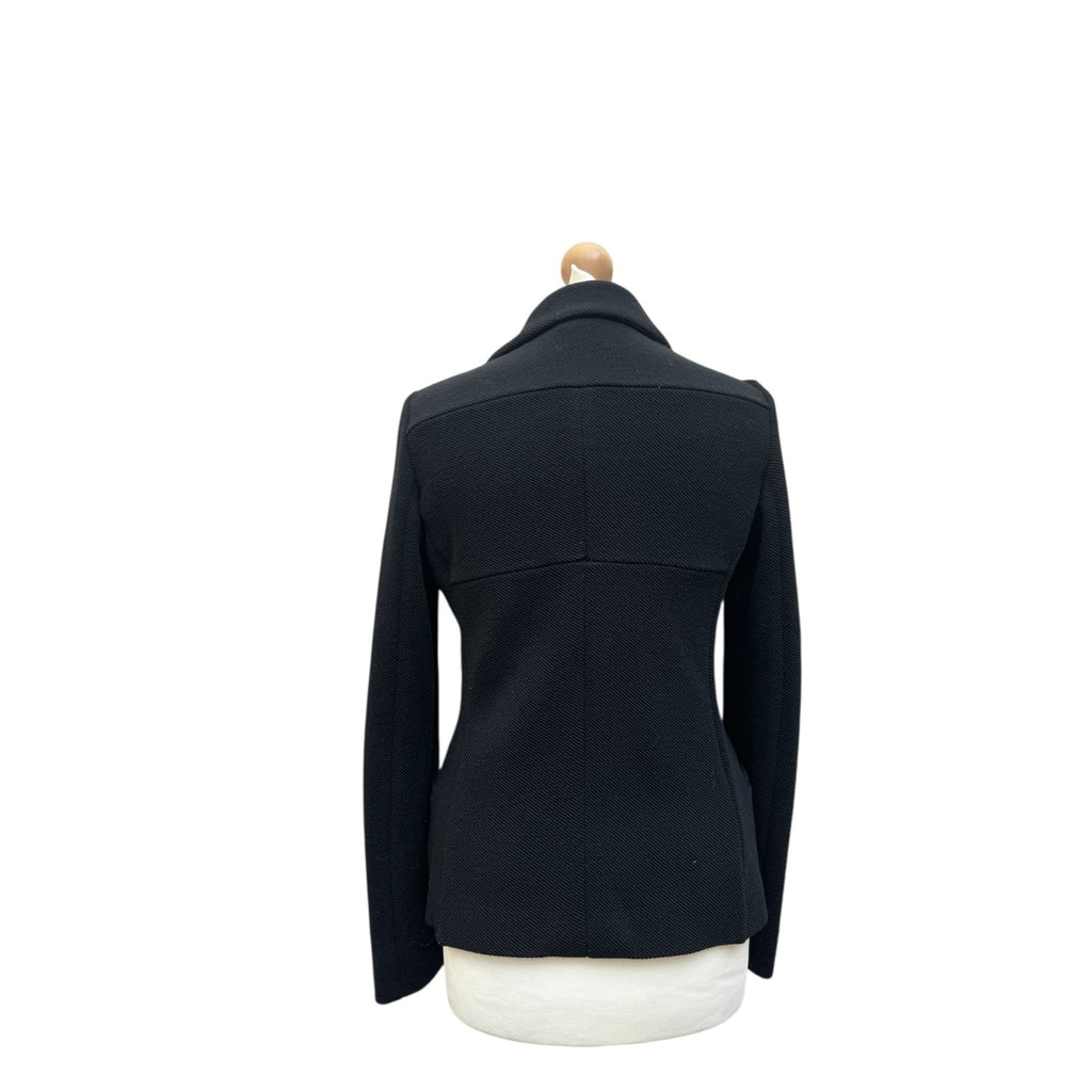 Black Wool Double-Breasted Jacket
