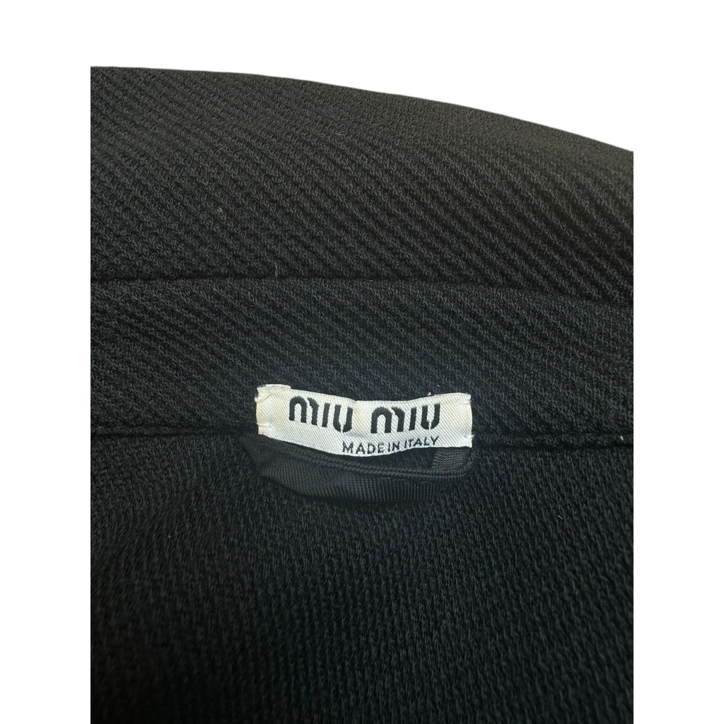 Black Wool Double-Breasted Jacket