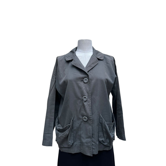 Vintage Kaki Blazer Shirt Jacket