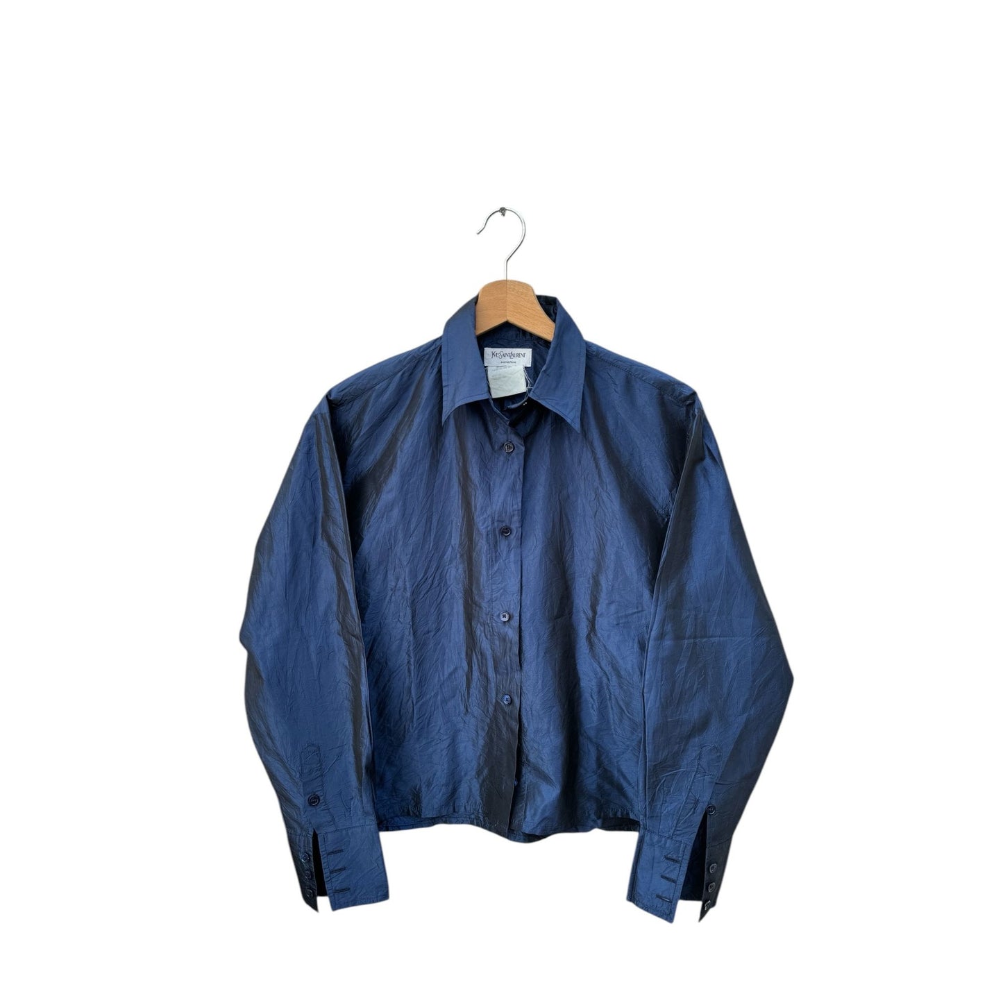 Navy Silk Shirt
