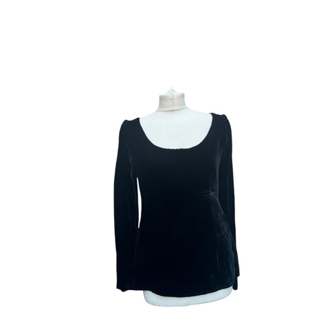 Vintage Black Velvet Top