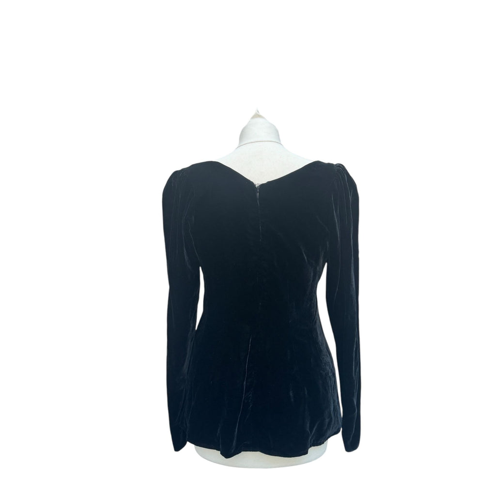 Vintage Black Velvet Top