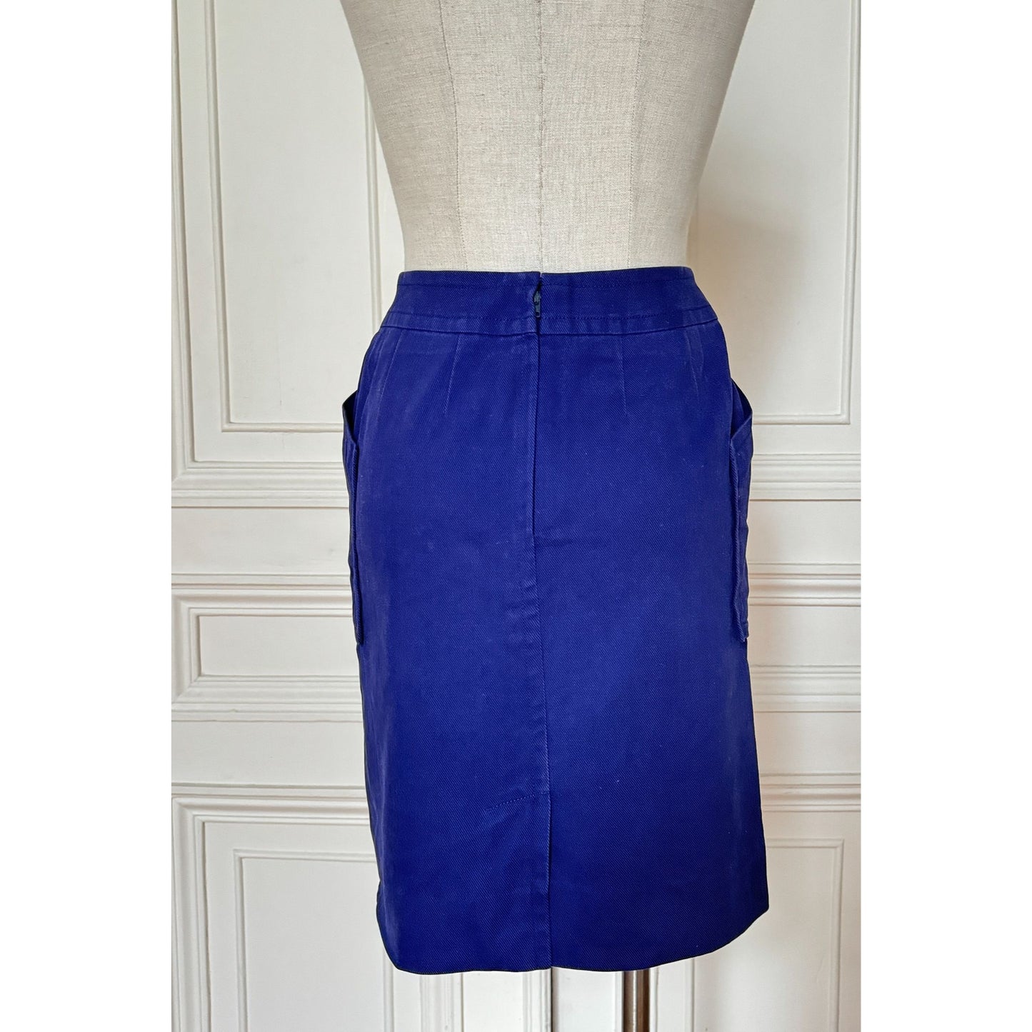 1970s Vintage Blue Cotton Chain Skirt
