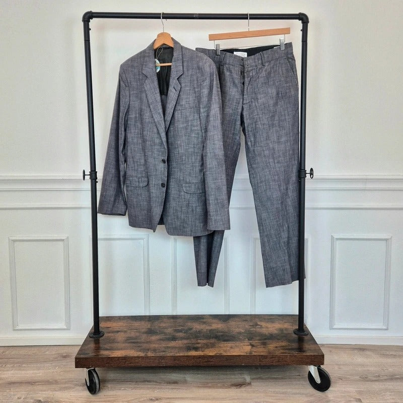 SS 2005 Grey Cotton Linen-Look Suit 