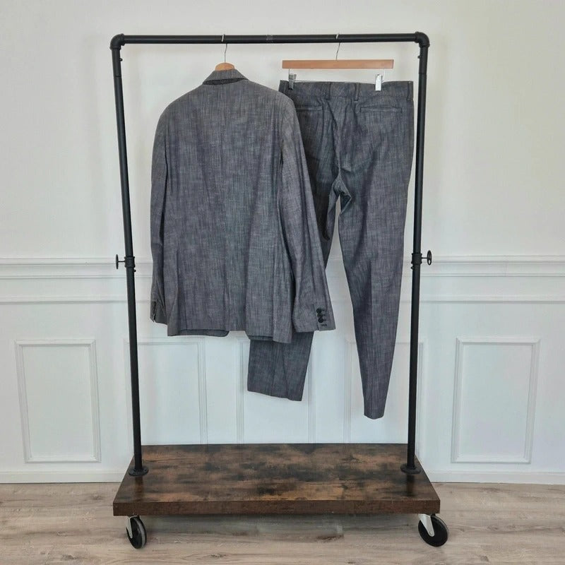 SS 2005 Grey Cotton Linen-Look Suit 