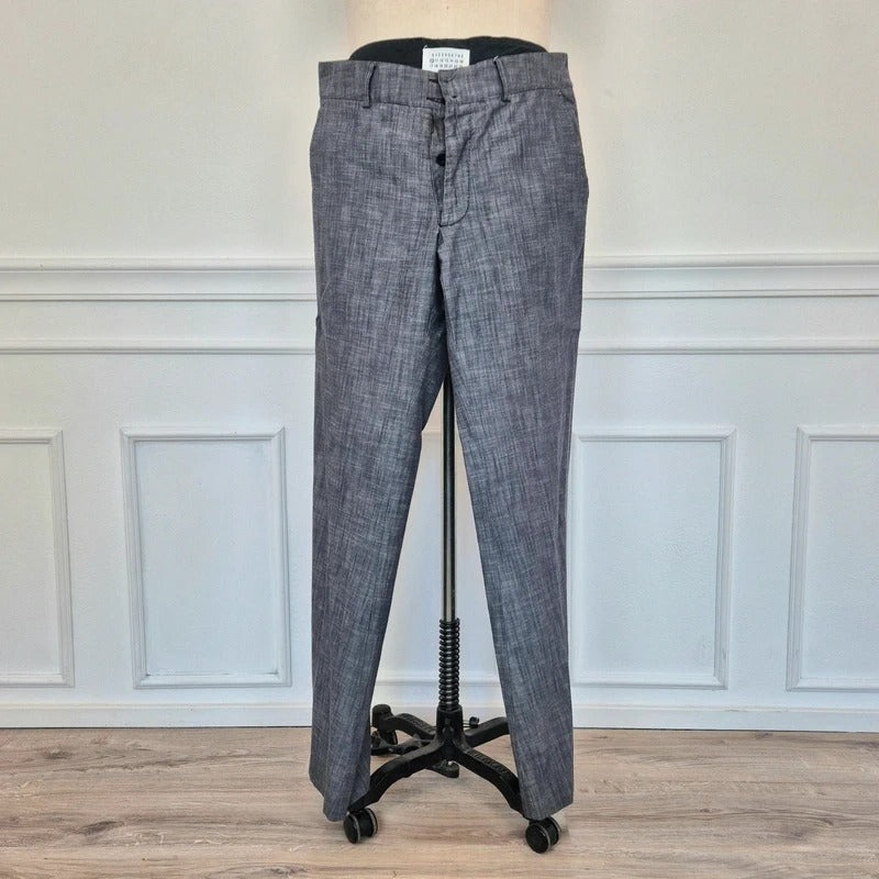 SS 2005 Grey Cotton Linen-Look Suit 