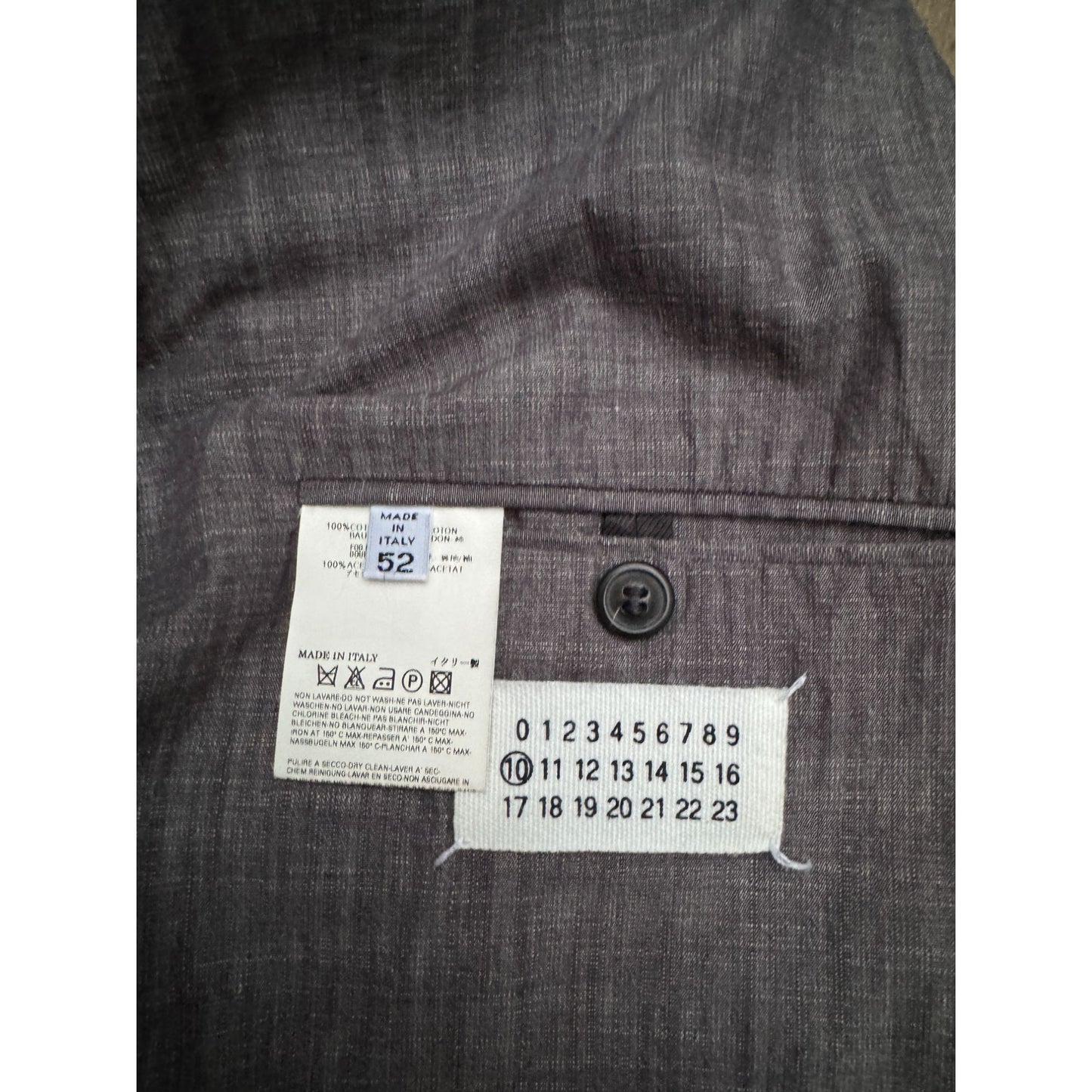 SS 2005 Grey Cotton Linen-Look Suit 