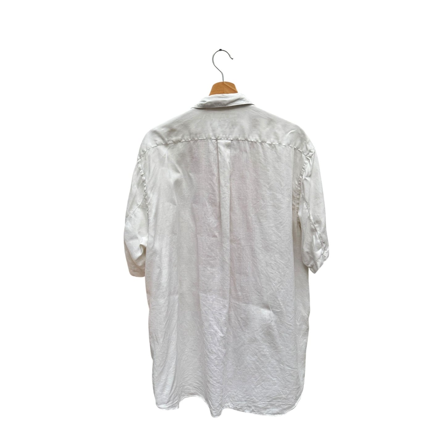 White Linen Embroidered Shirt 