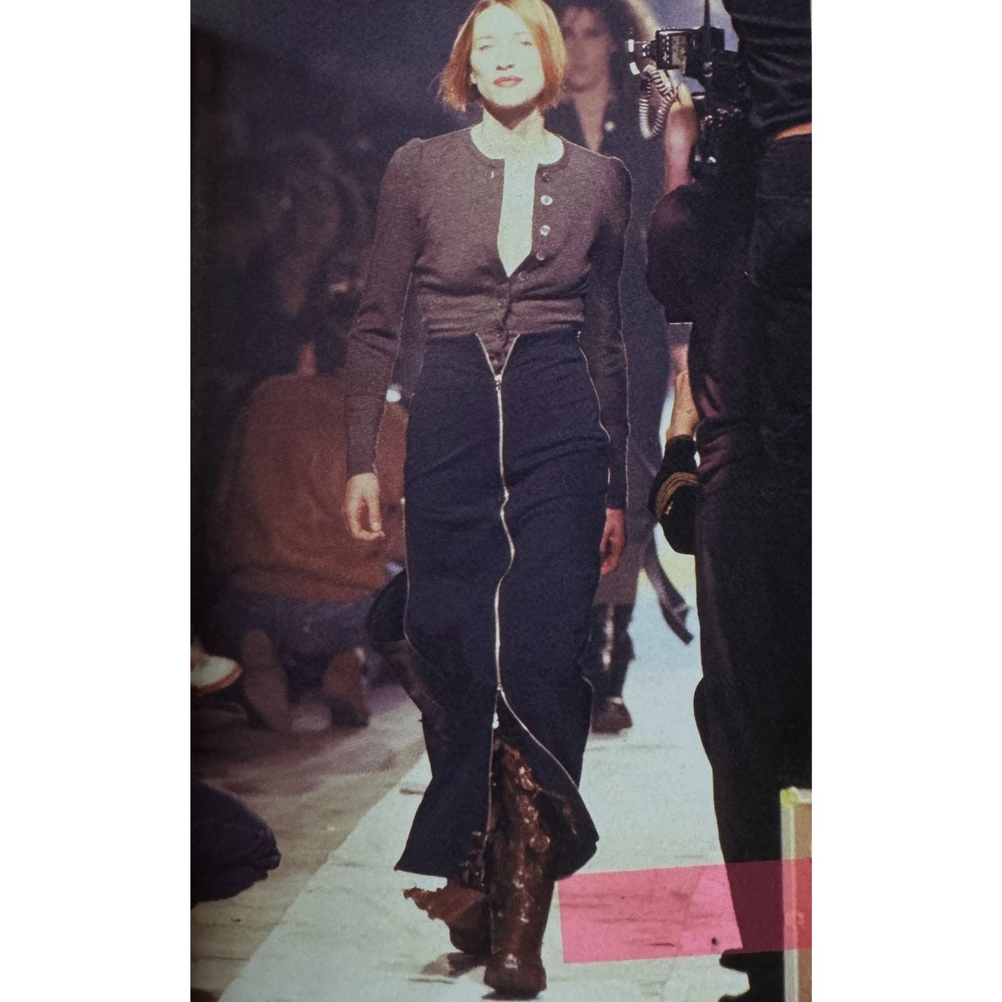 Martin Margiela FW 1990 Dark Navy 4-Zip Skirt